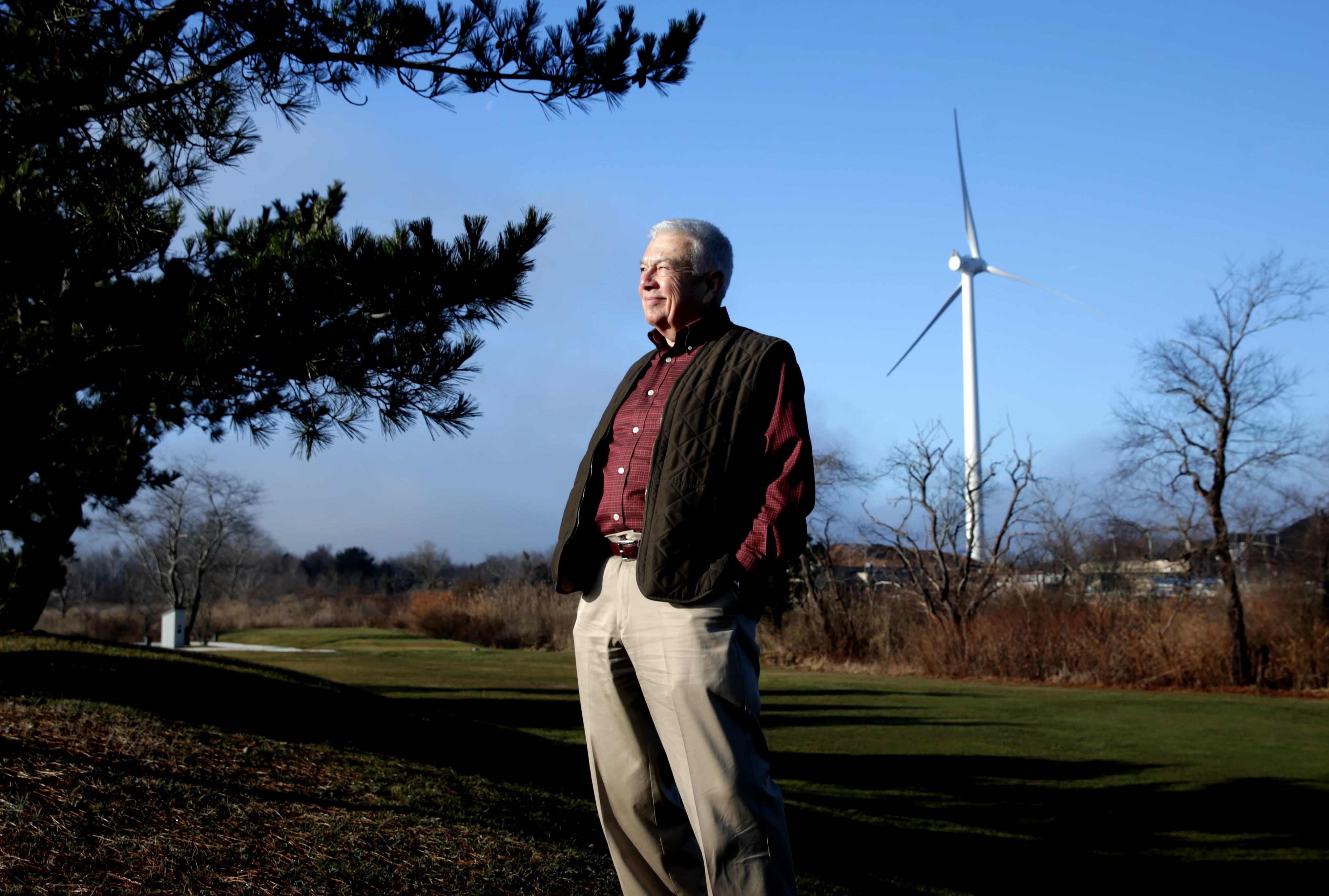 Al Bangert said the Scituate turbine generates half of the power necessary for municipal and school buildings.