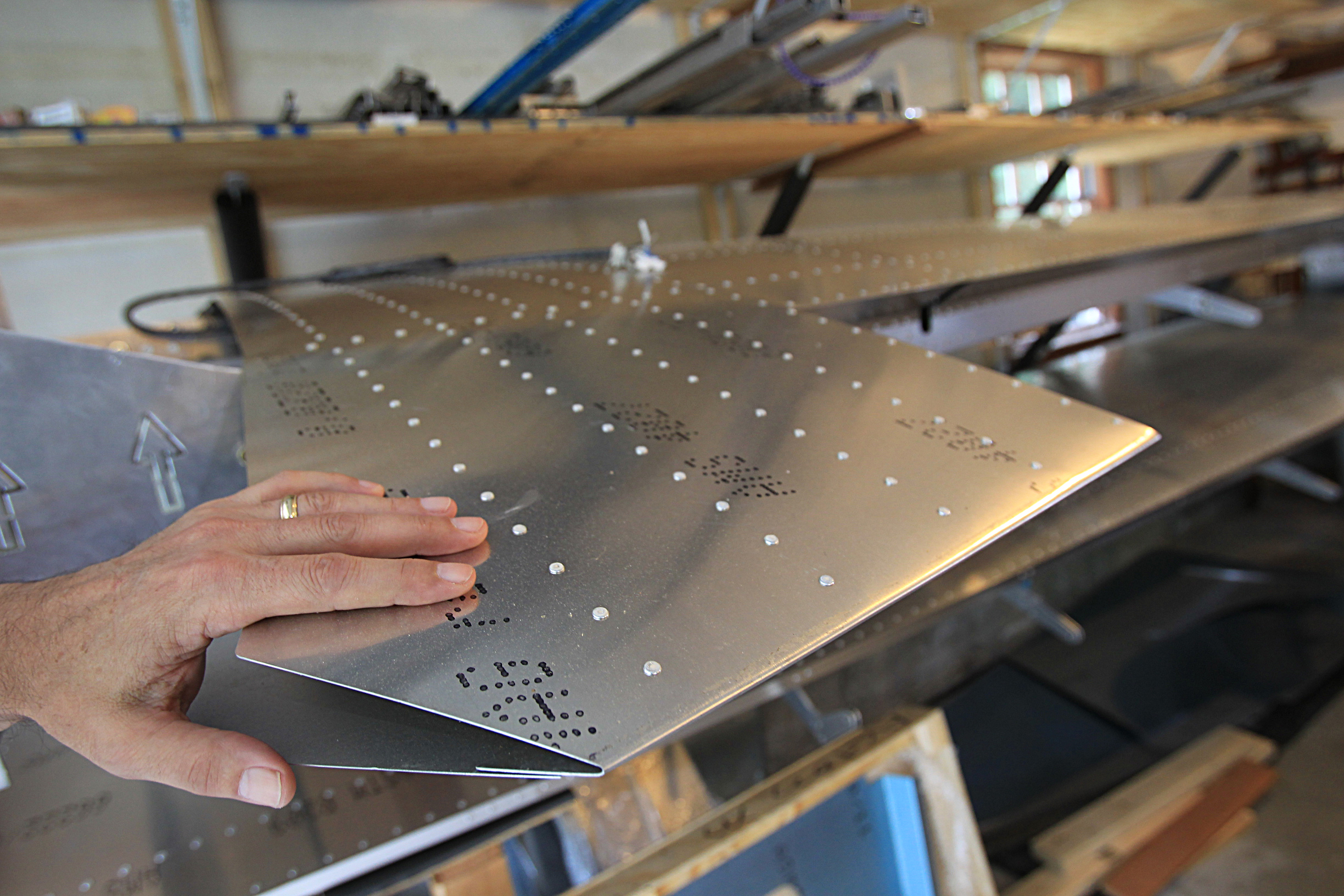 This is a wing of the airplane Craig Maiman is building.