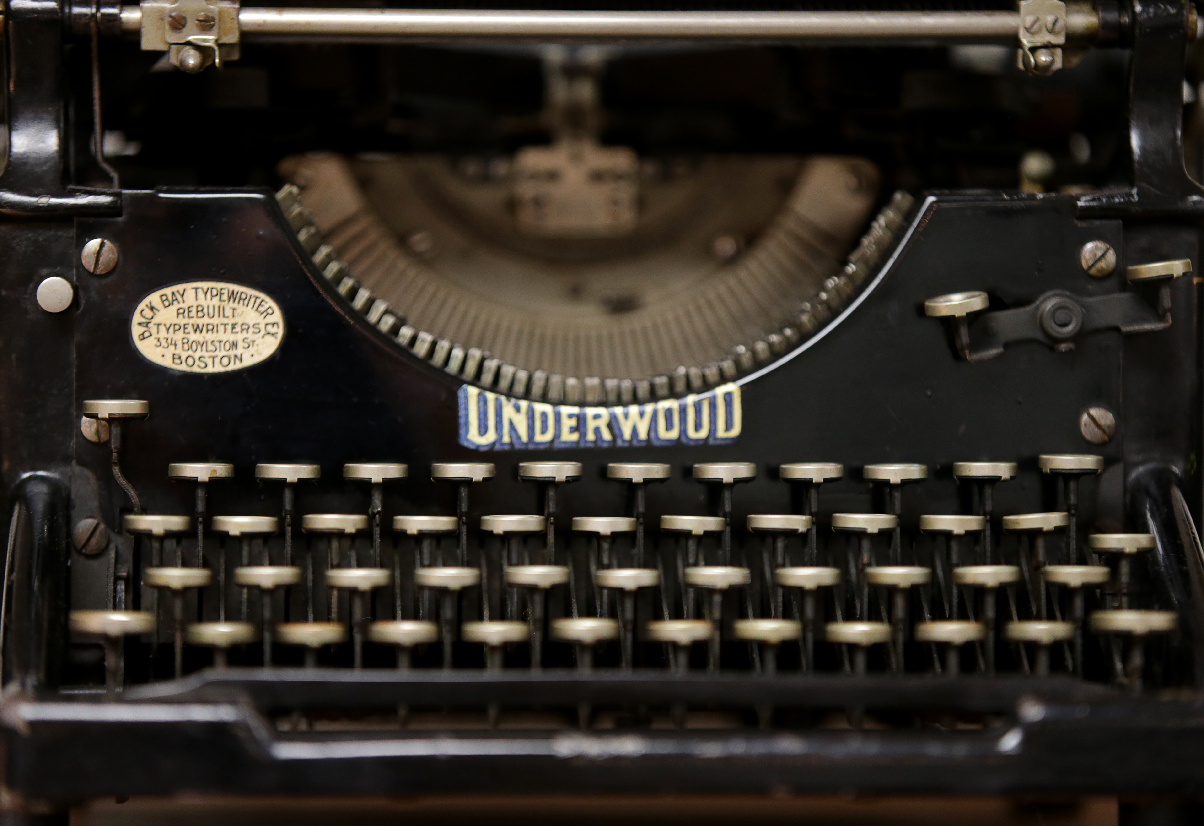 One of the typewriters used in Scully’s class.
