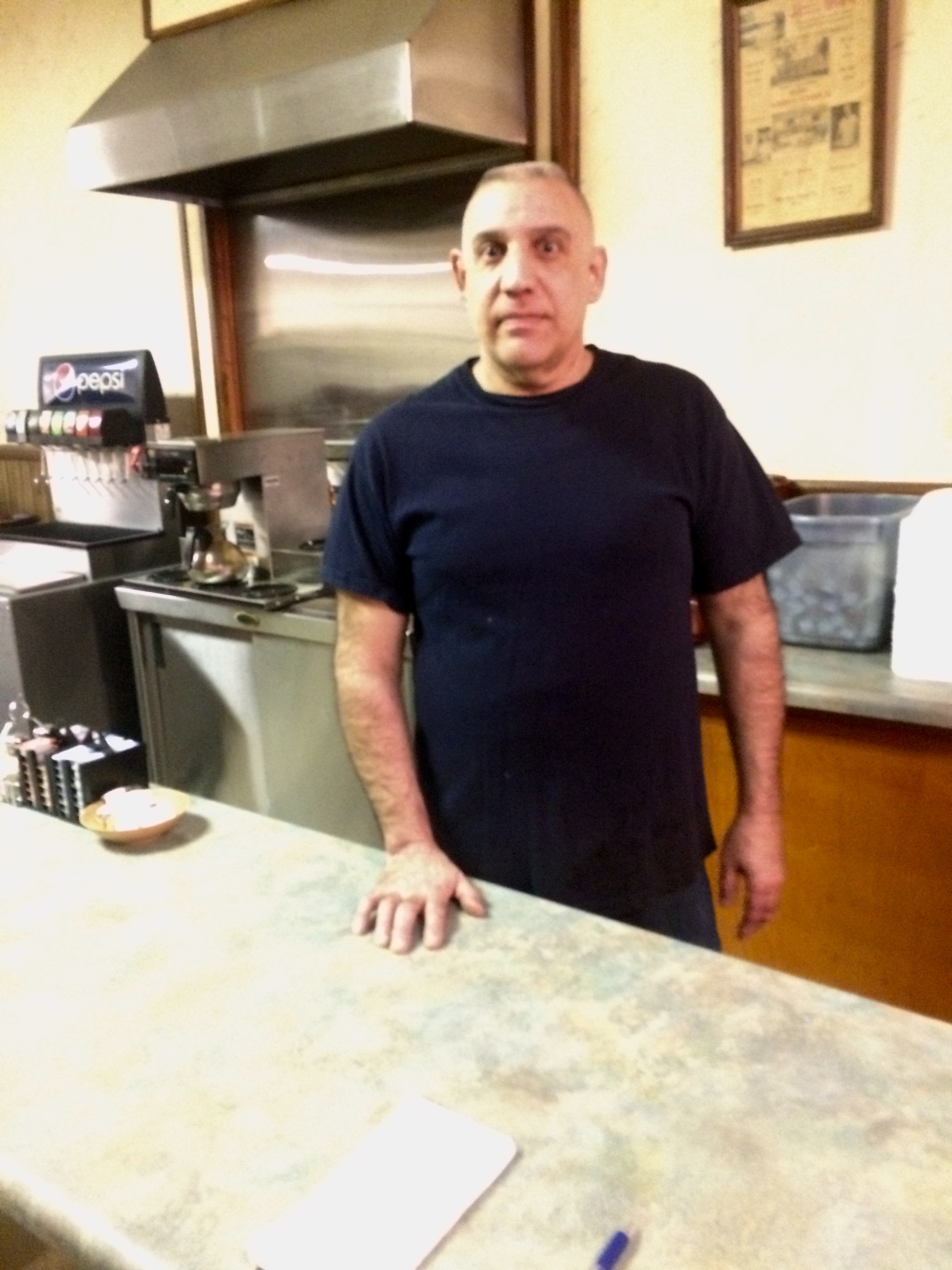 John Famulare Jr. at his restaurant in Bellevue, Ohio.