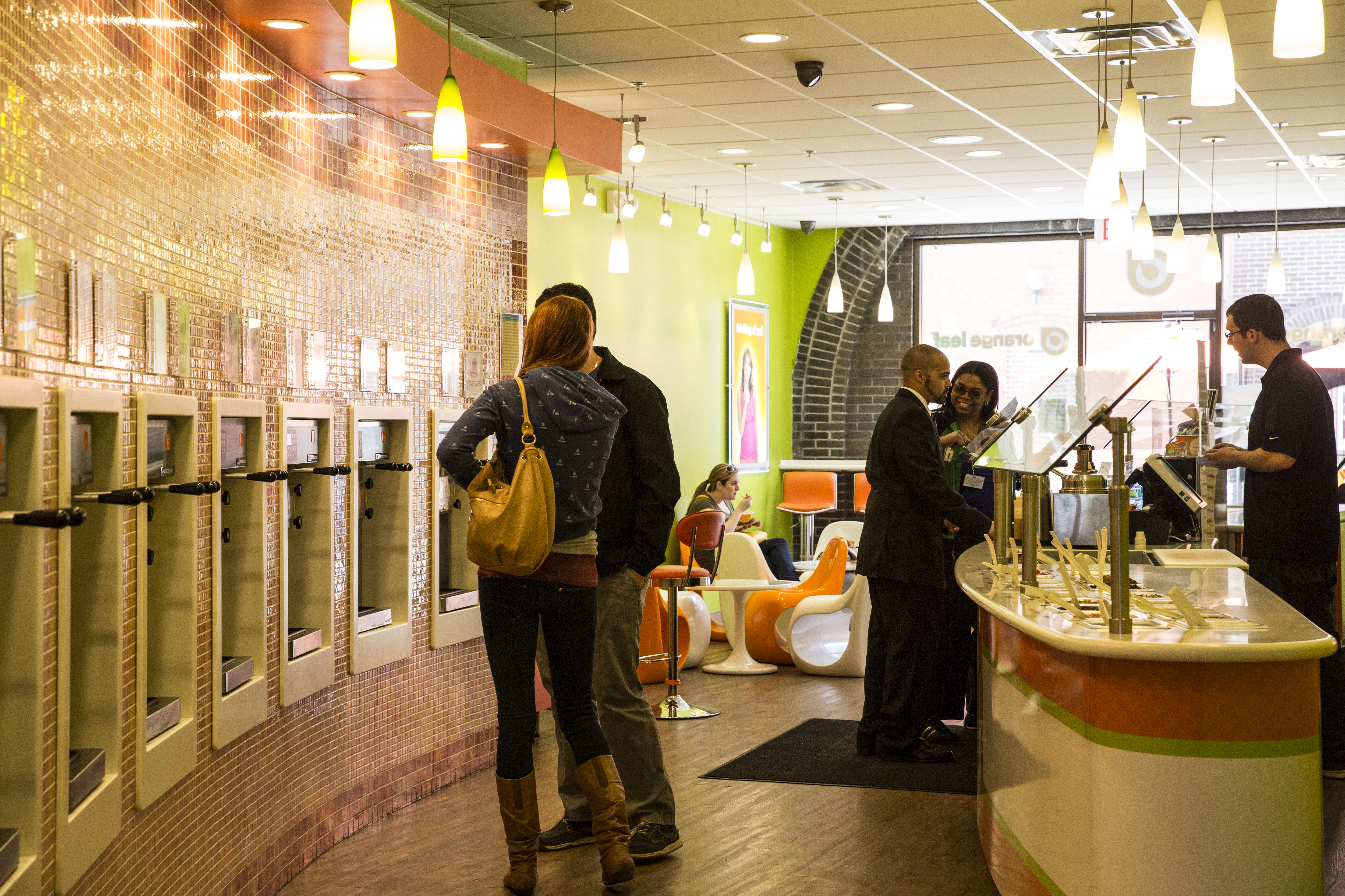 Somerville competitors Orange Leaf (pictured) and iYo distinguish themselves by decor and menu.