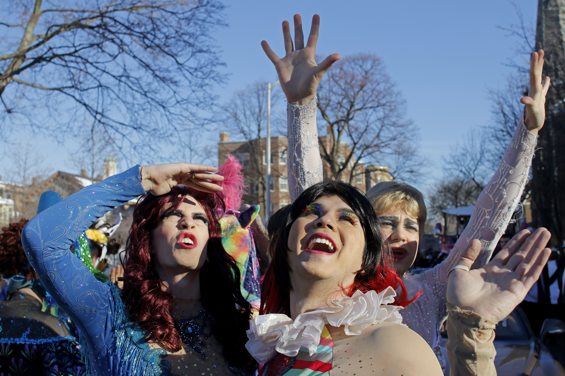 The scene in Cambridge reflected the spirit of Harvard’s Hasty Pudding Theatricals.