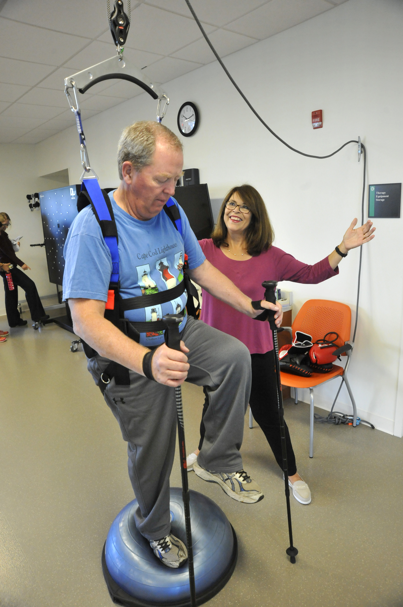 Glenn Rosander and Linda Holland at Emerson Hospital.
