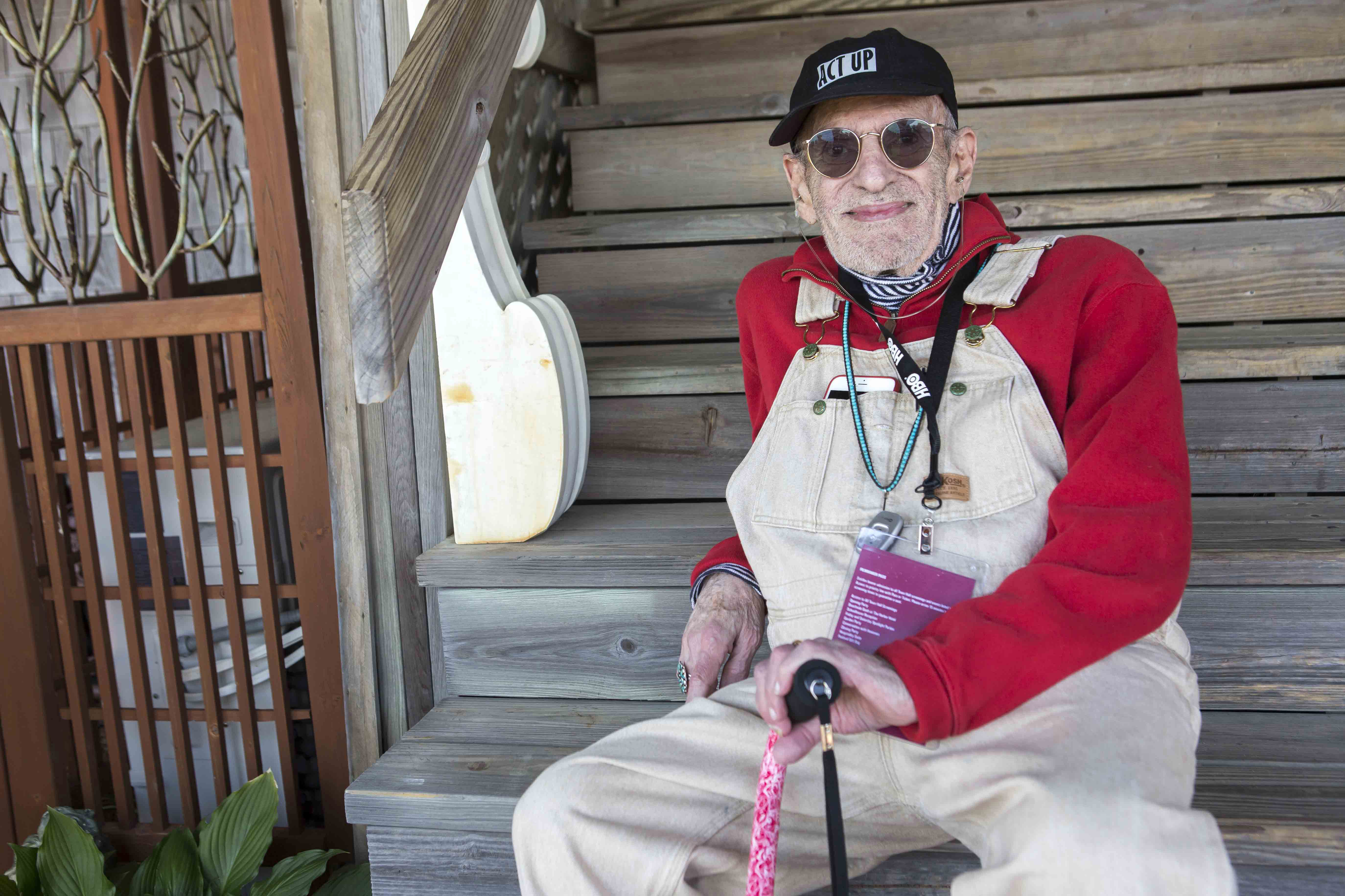 Playwright and activist Larry Kramer also was in attendance.