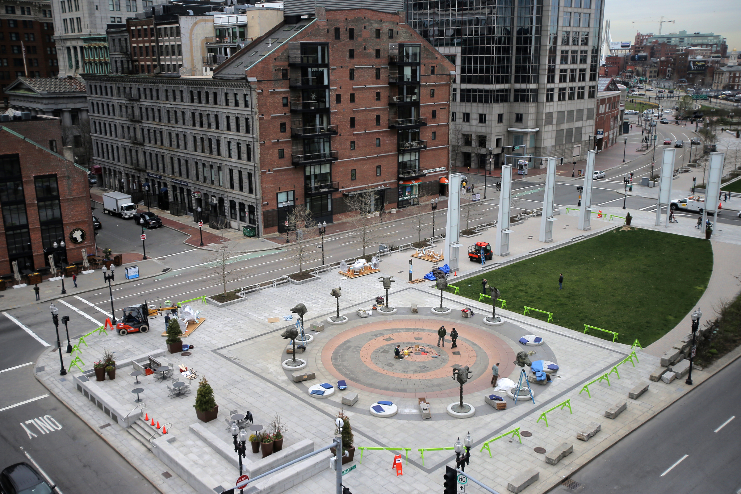 The Rose Kennedy Greenway near Milk Street.