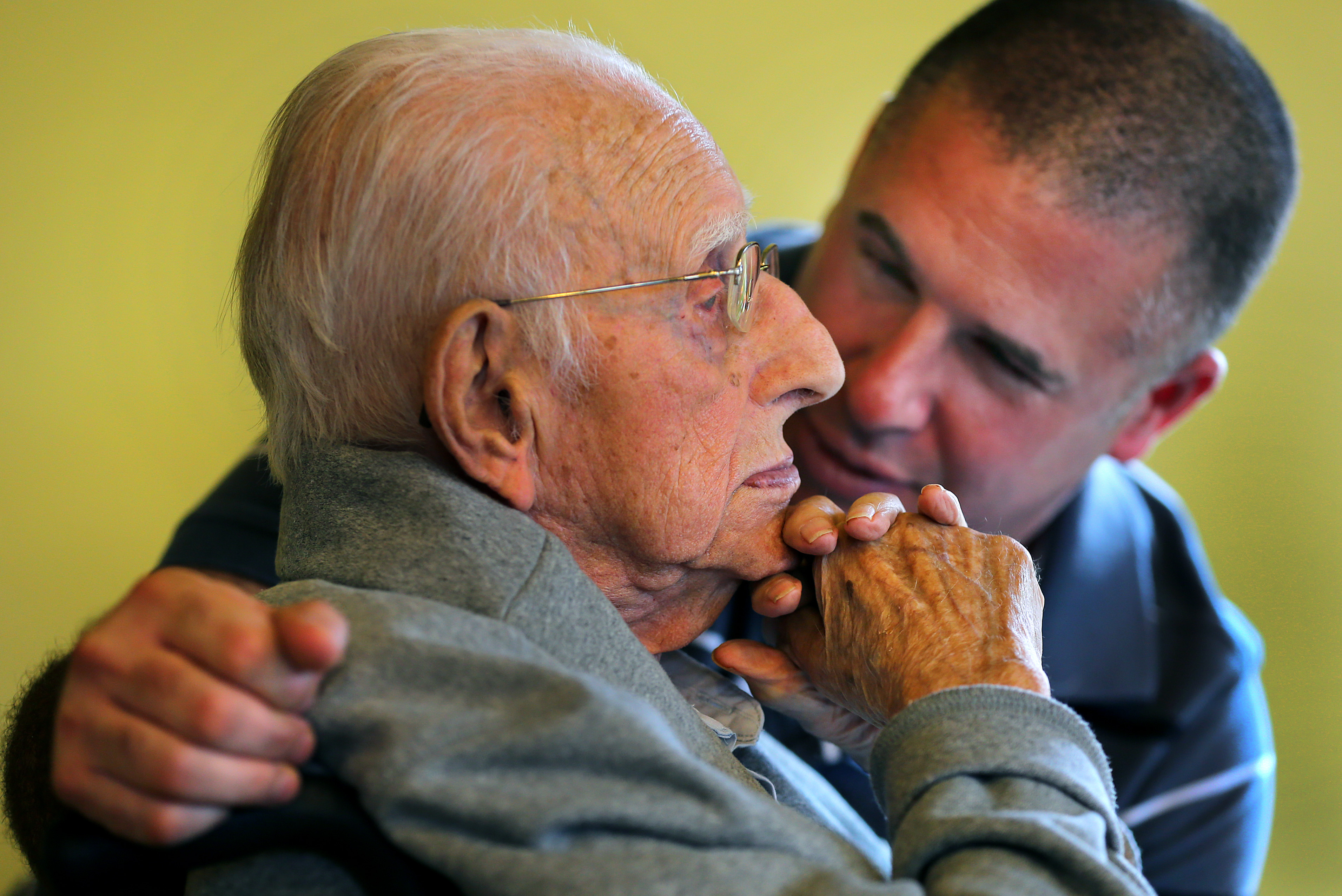 Joseph Bach’s grandson, Eric Faymen, 39 from Woburn spoke with him before the party.