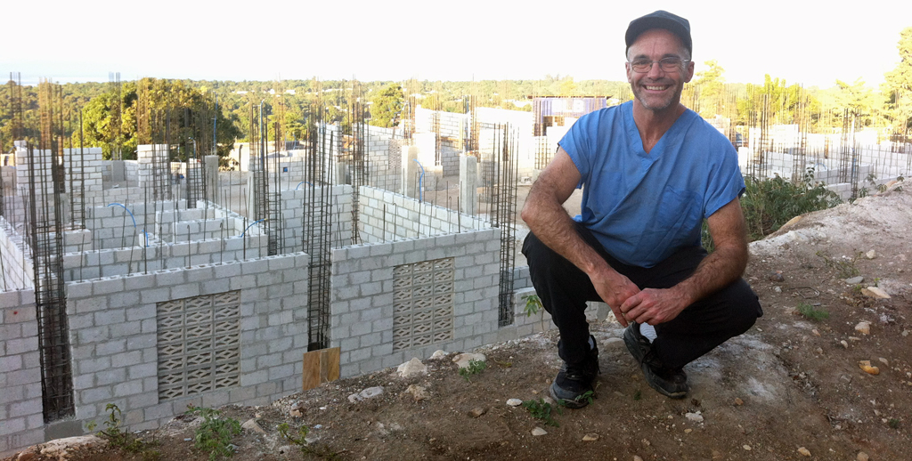 Paul E. Fallon at the orphanage he would help build with the grieving Gengel family.