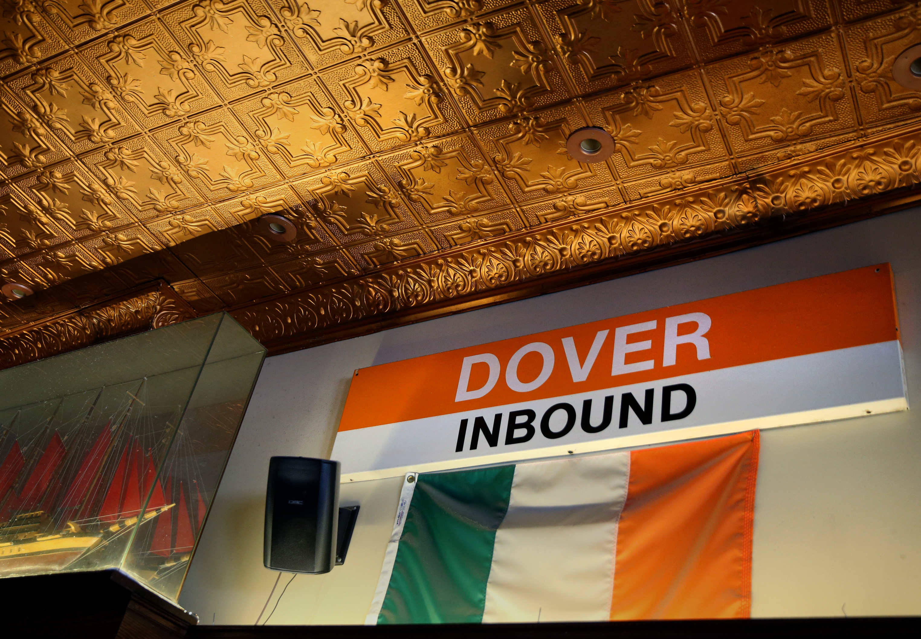 An old Orange Line sign at J.J. Foley’s.
