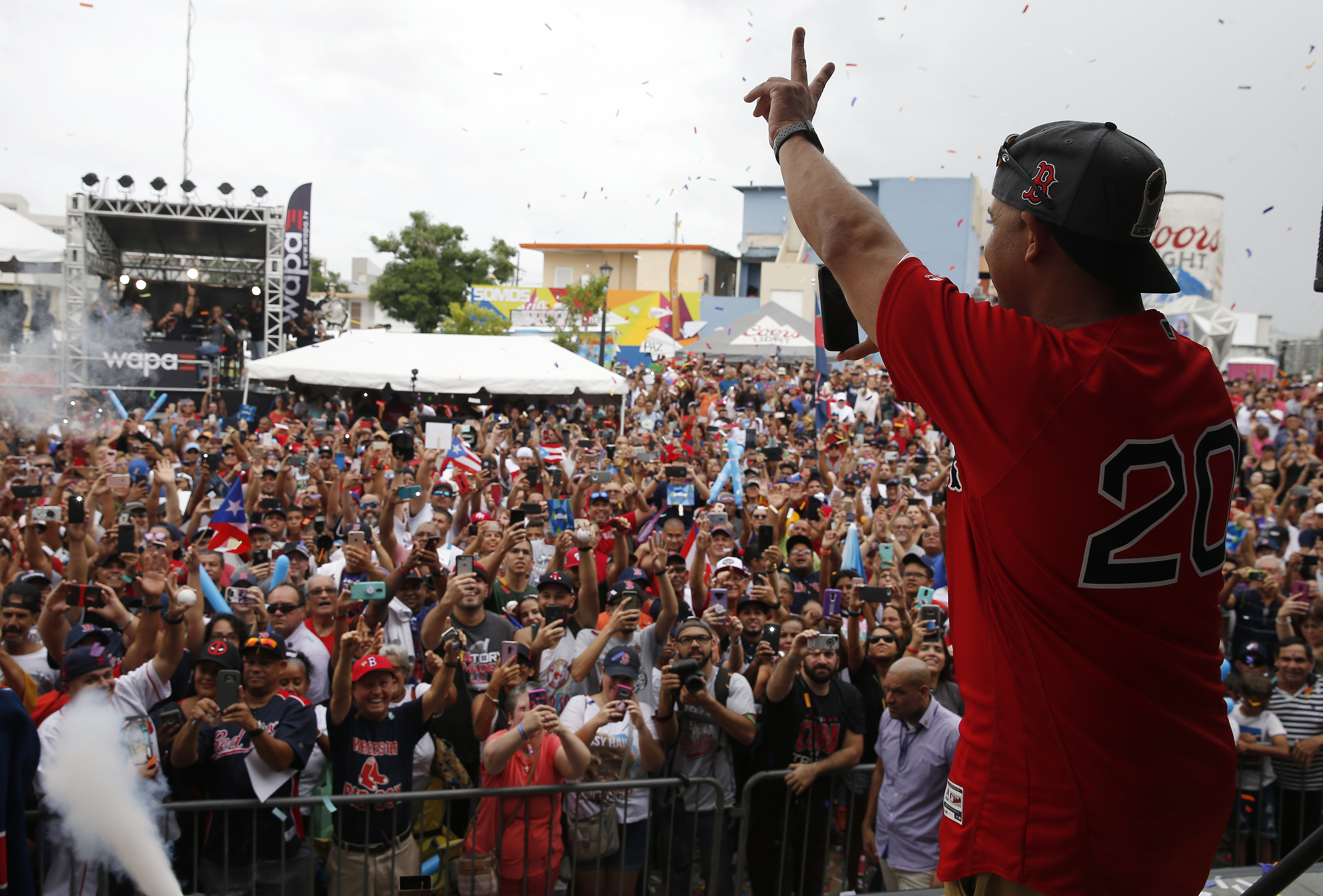 Alex Cora addressed a crowd in his hometown of Caguas, Puerto Rico when he brought the World Series trophy there last November.