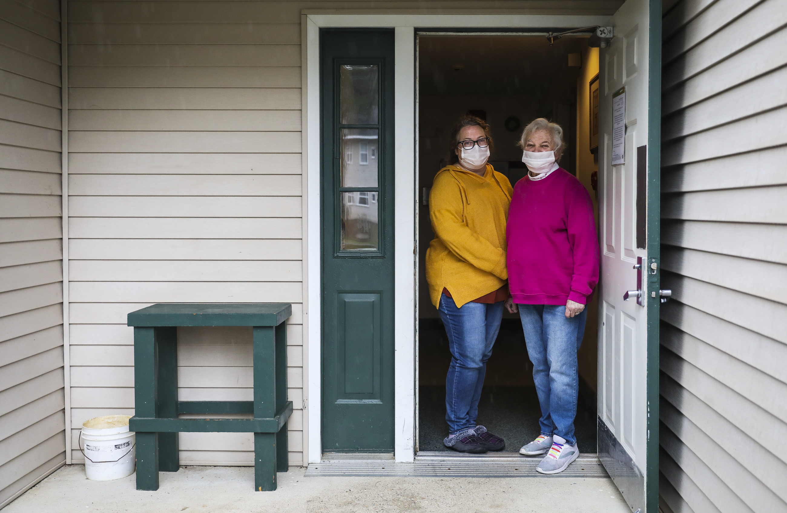 Susan Kenney, with her mother, Alice Lowell. Alice's husband of almost 60 years, Chuck, lives in the Soldiers' Home in Holyoke.