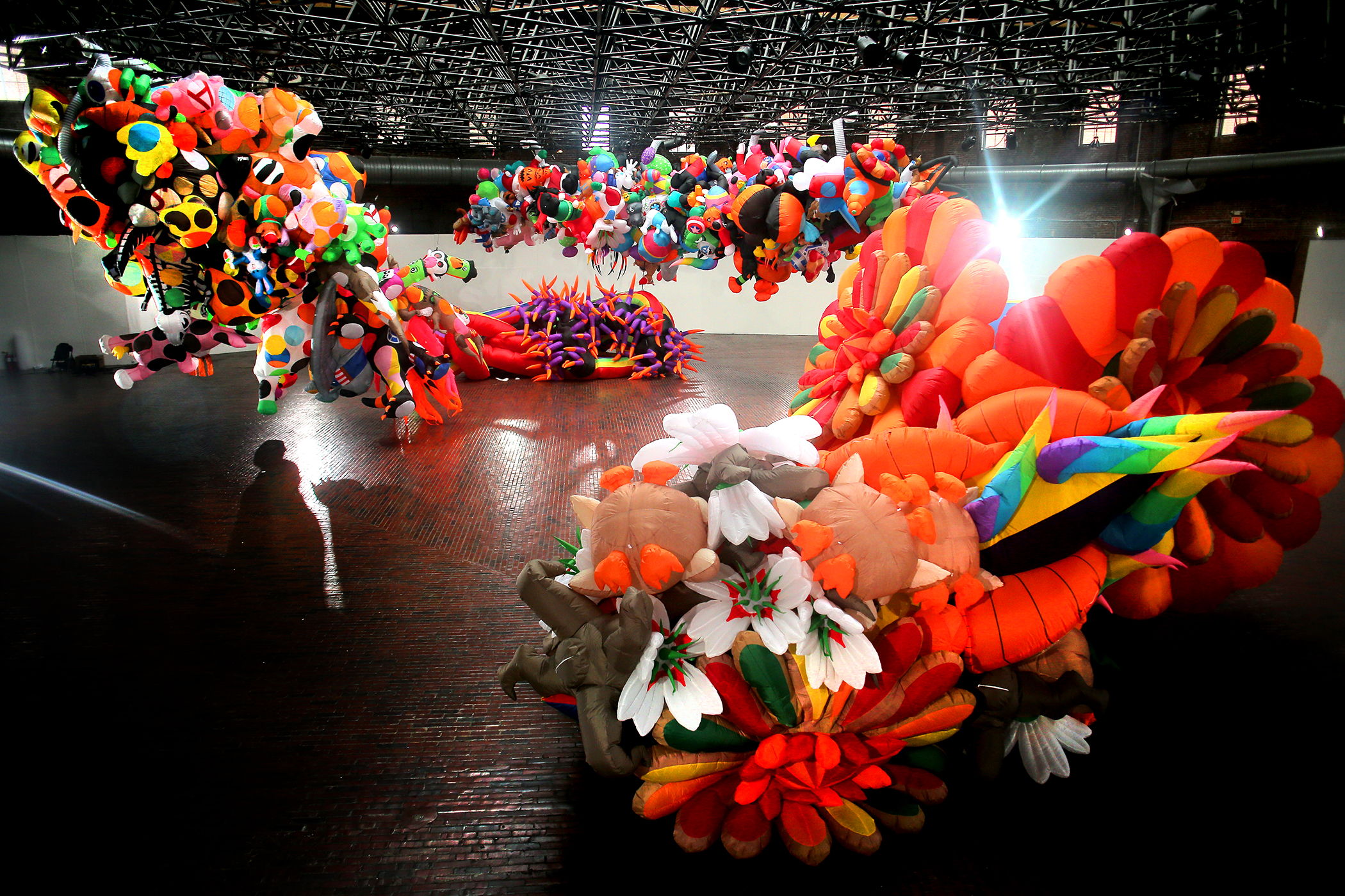 Some of the inflatables in Nick Cave’s “Augment”