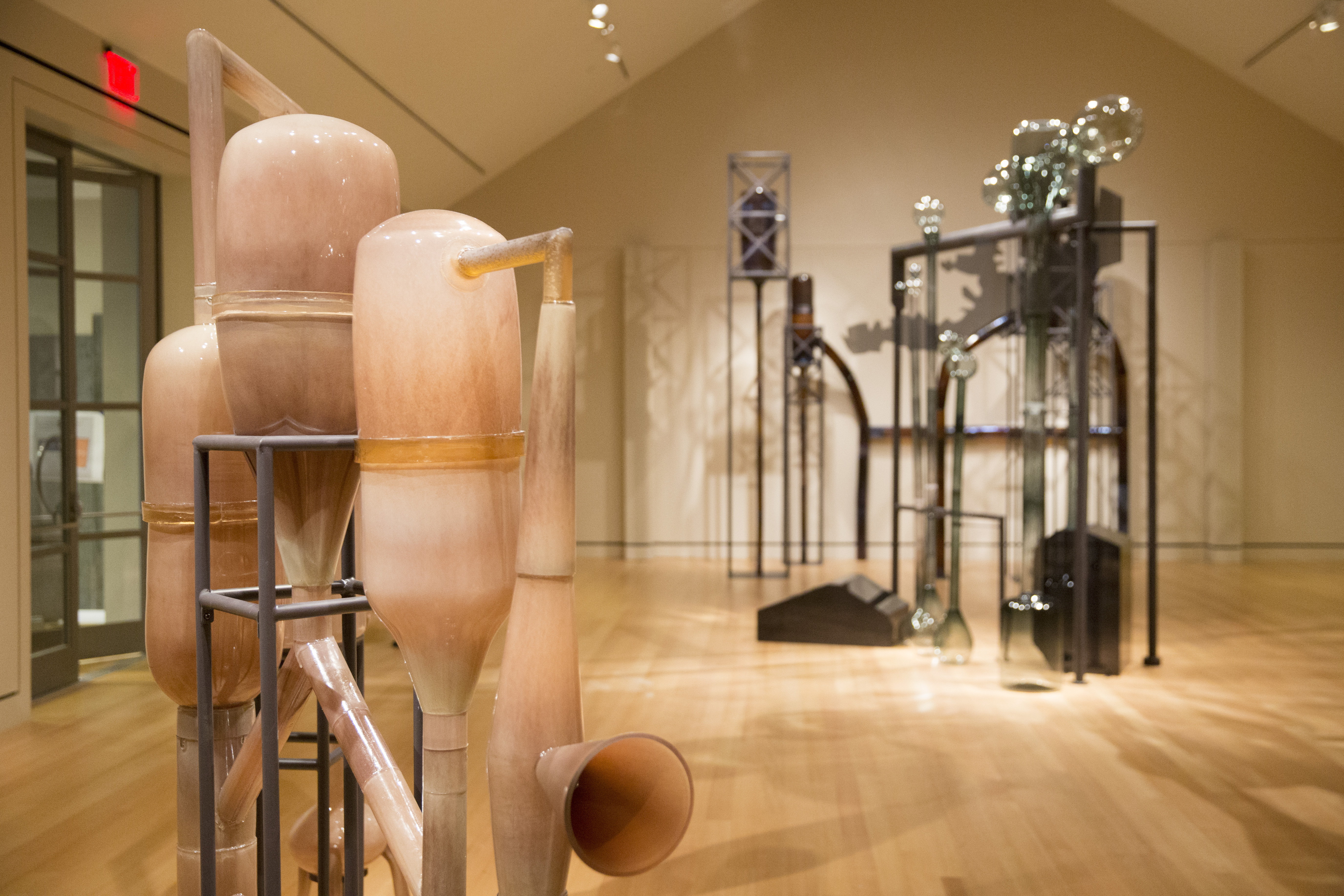 Glass-blown sculptures in “Maria Magdalena Campos-Pons: Alchemy of the Soul.”