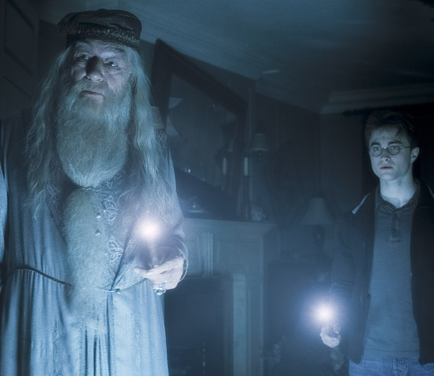 Michael Gambon as Professor Dumbledore (left) and Daniel Radcliffe as Harry Potter. The best-selling book series by J.K. Rowling is now the basis “Harry Potter and the Sacred Text,” currently the most popular podcast on the iTunes spirtuality and religion charts. The show, produced by two Harvard Divinity School graduates, is downloaded about 100,000 times a week.