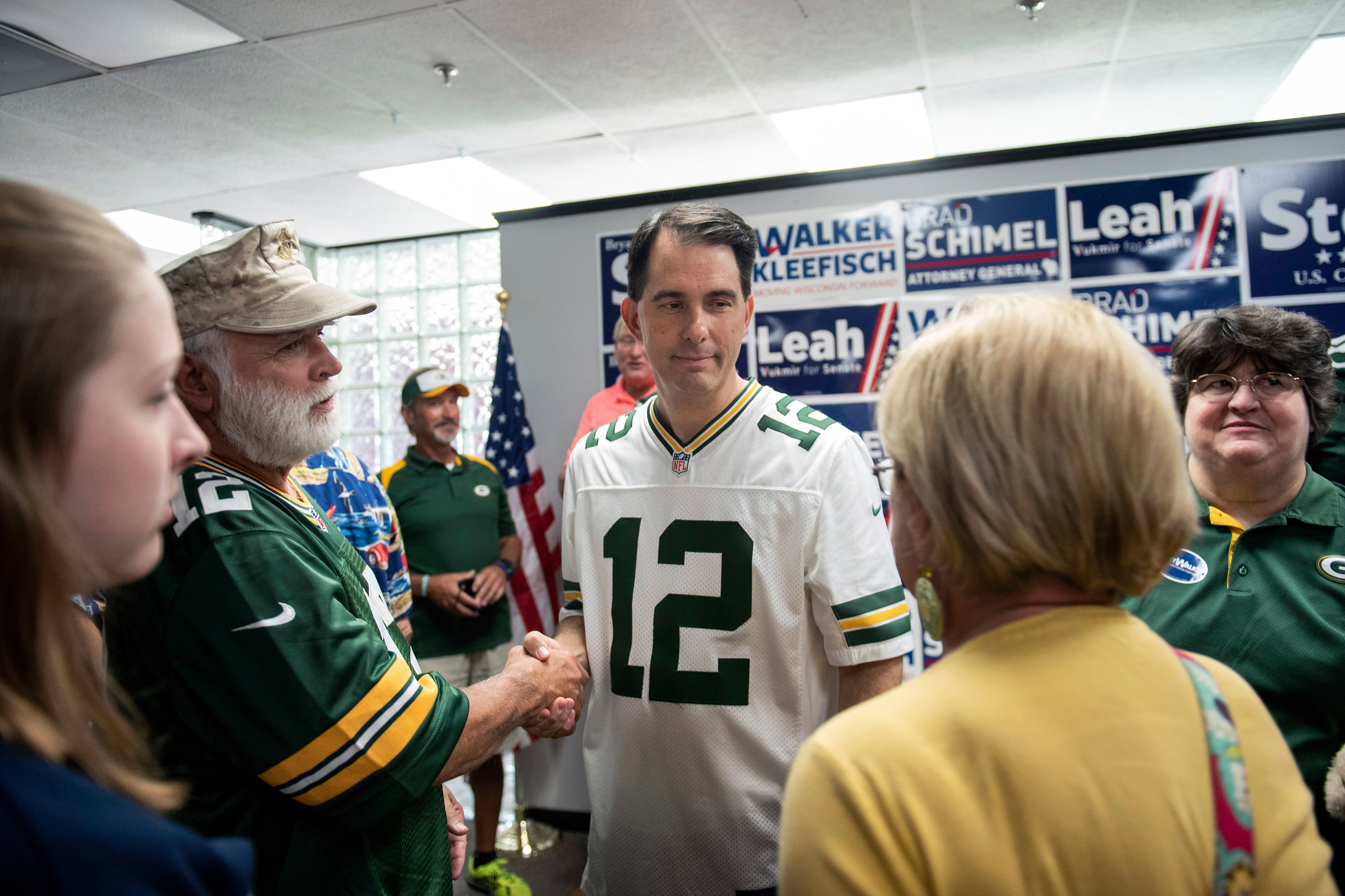Governor Scott Walker of Wisconsin spoke to supporters on Sept. 23.