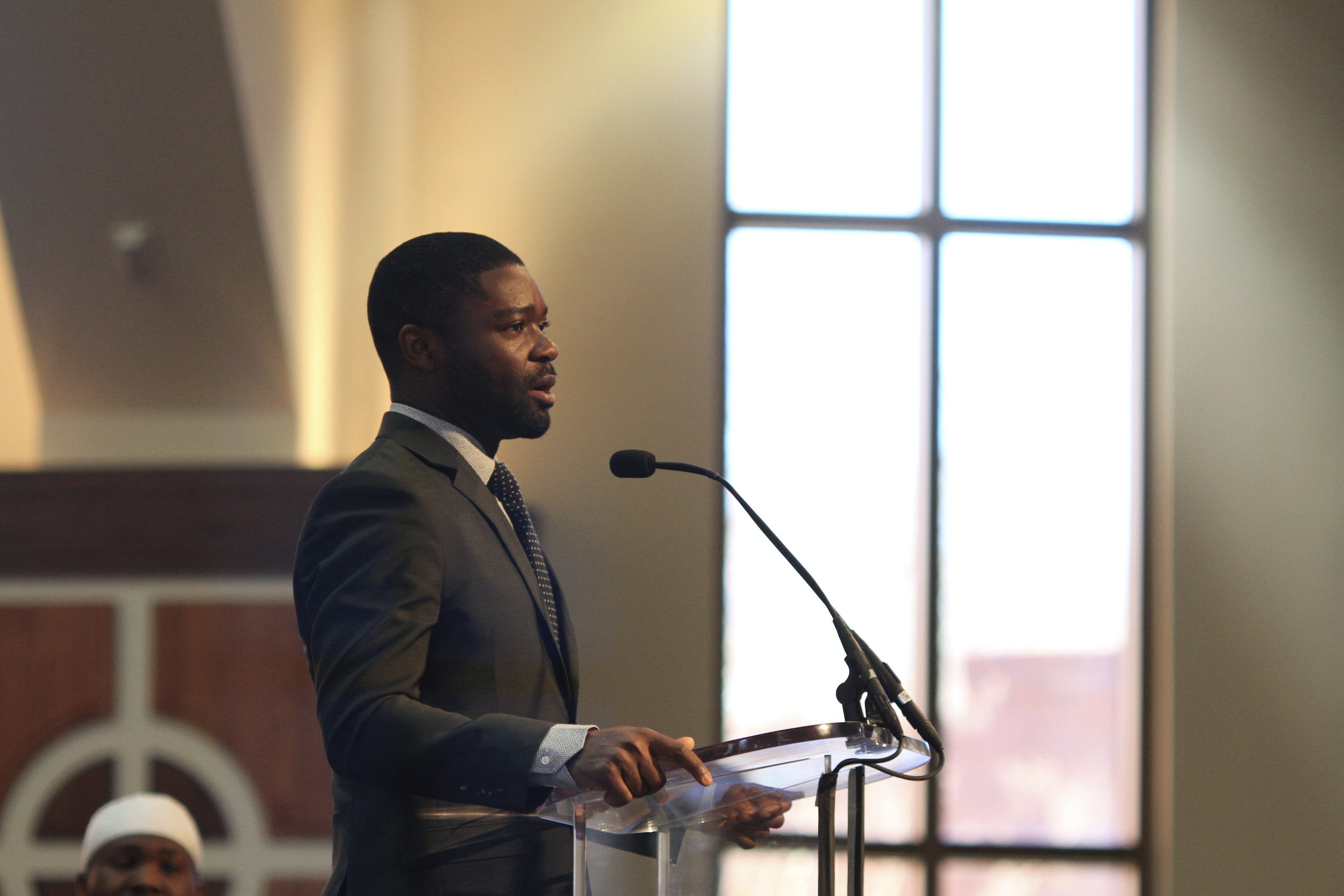 Actor and activist David Oyelowo, who portrays Martin Luther King Jr. in the movie "Selma" addressed the audience.