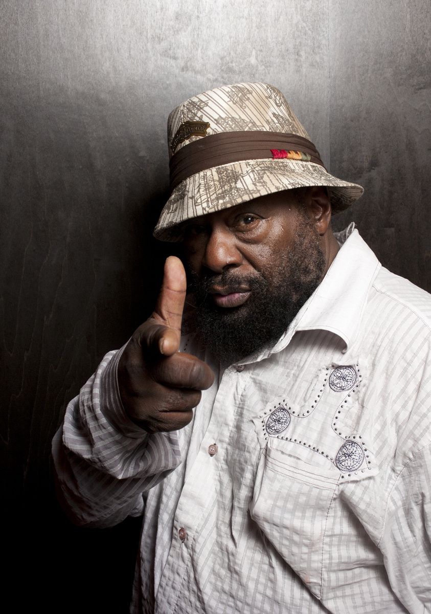 George Clinton with Berklee’s P-Funk Ensemble. He stopped in for a quick visit at the school in 2006 and jammed with the ensemble.