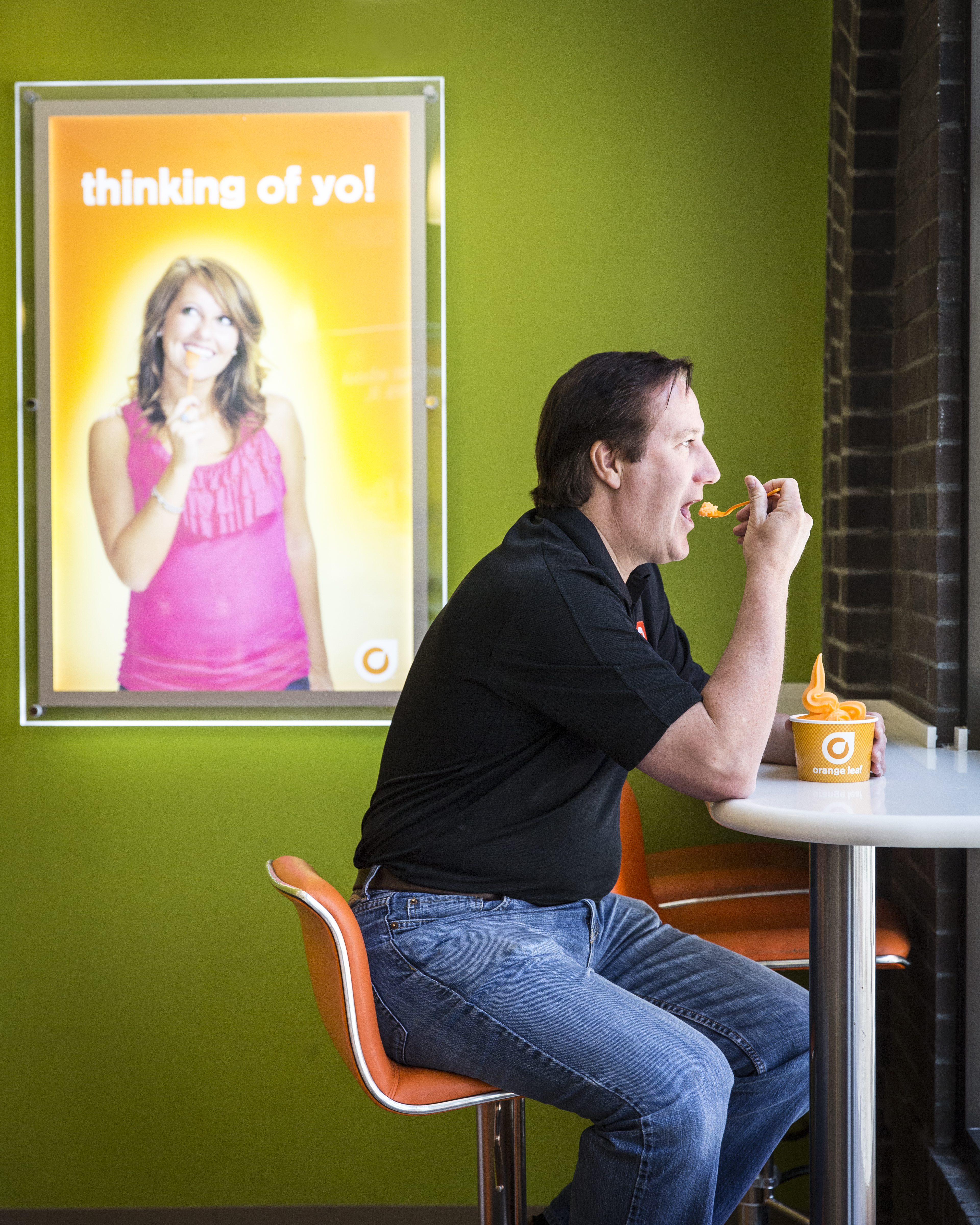 Dave Pierre at his Orange Leaf shop in Davis Square.