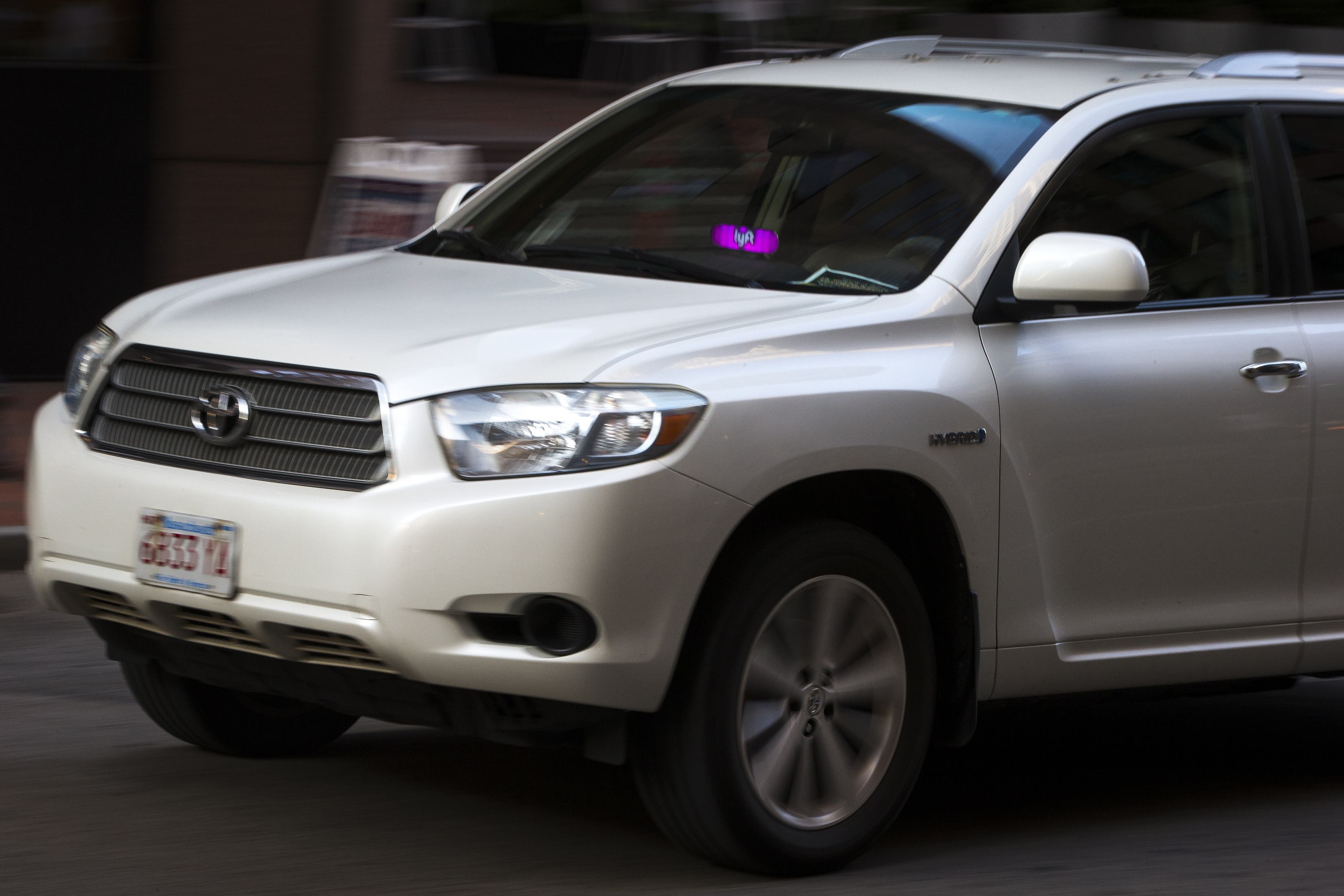 A Lyft driver traveled along State Street in Boston on Saturday.