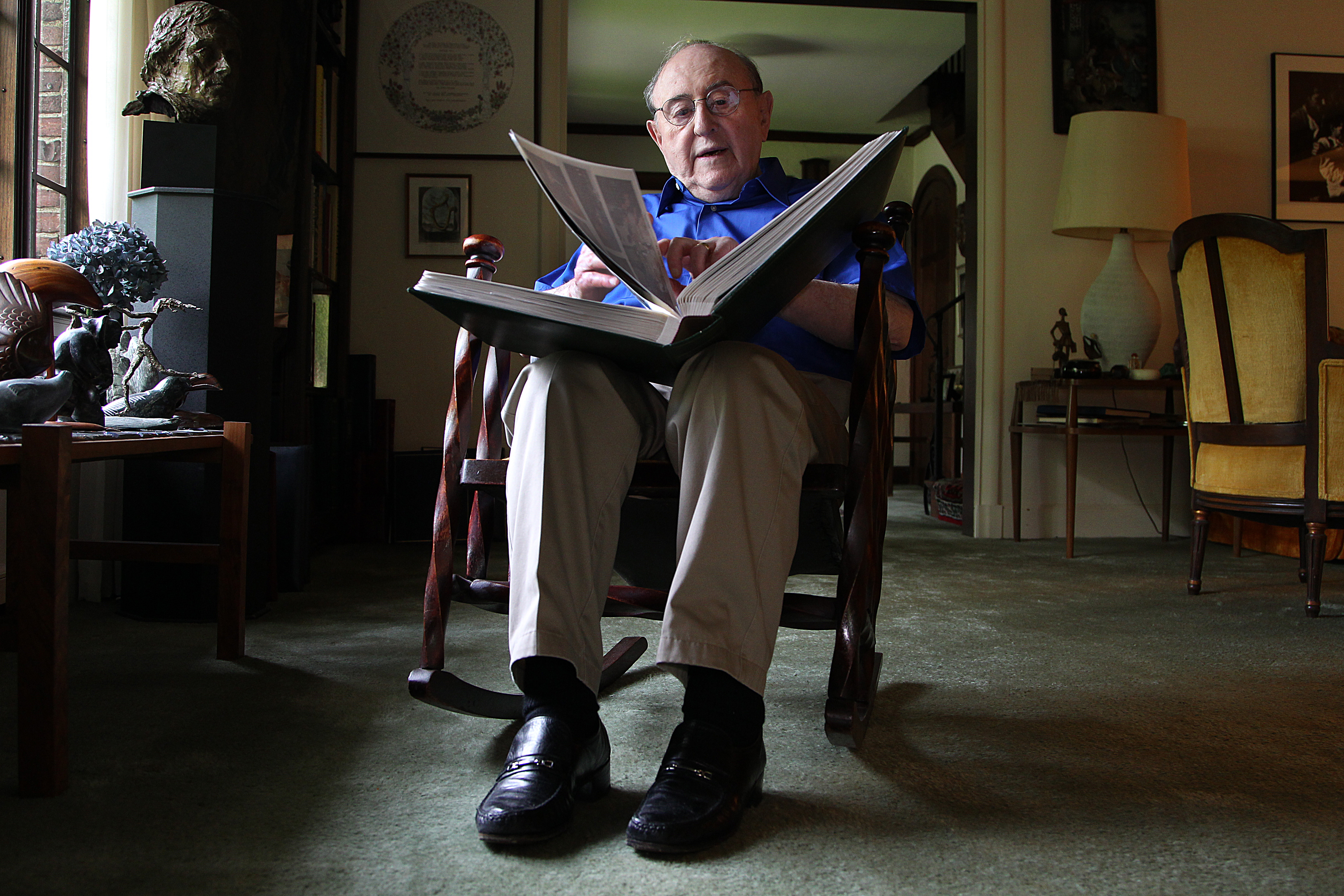Dr. Bernard Lown in his home.