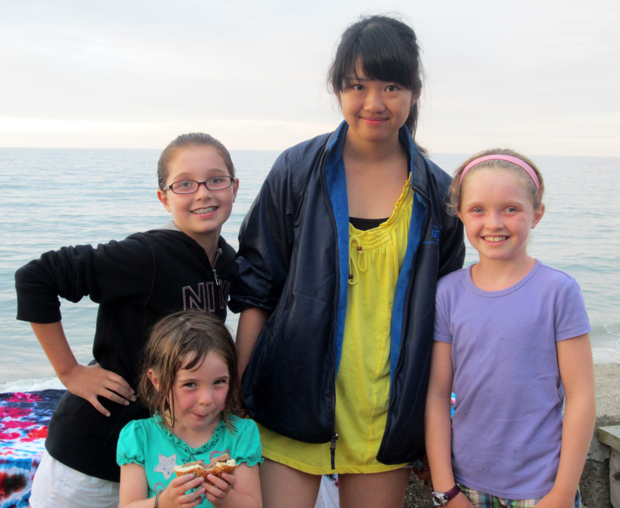 The Ananstasiades family of Hanover hosted a Japanese student last summer. Enjoying a day at the beach were Alex, Mia, and Kelsey Ananstasiades and Natsu Sekii.