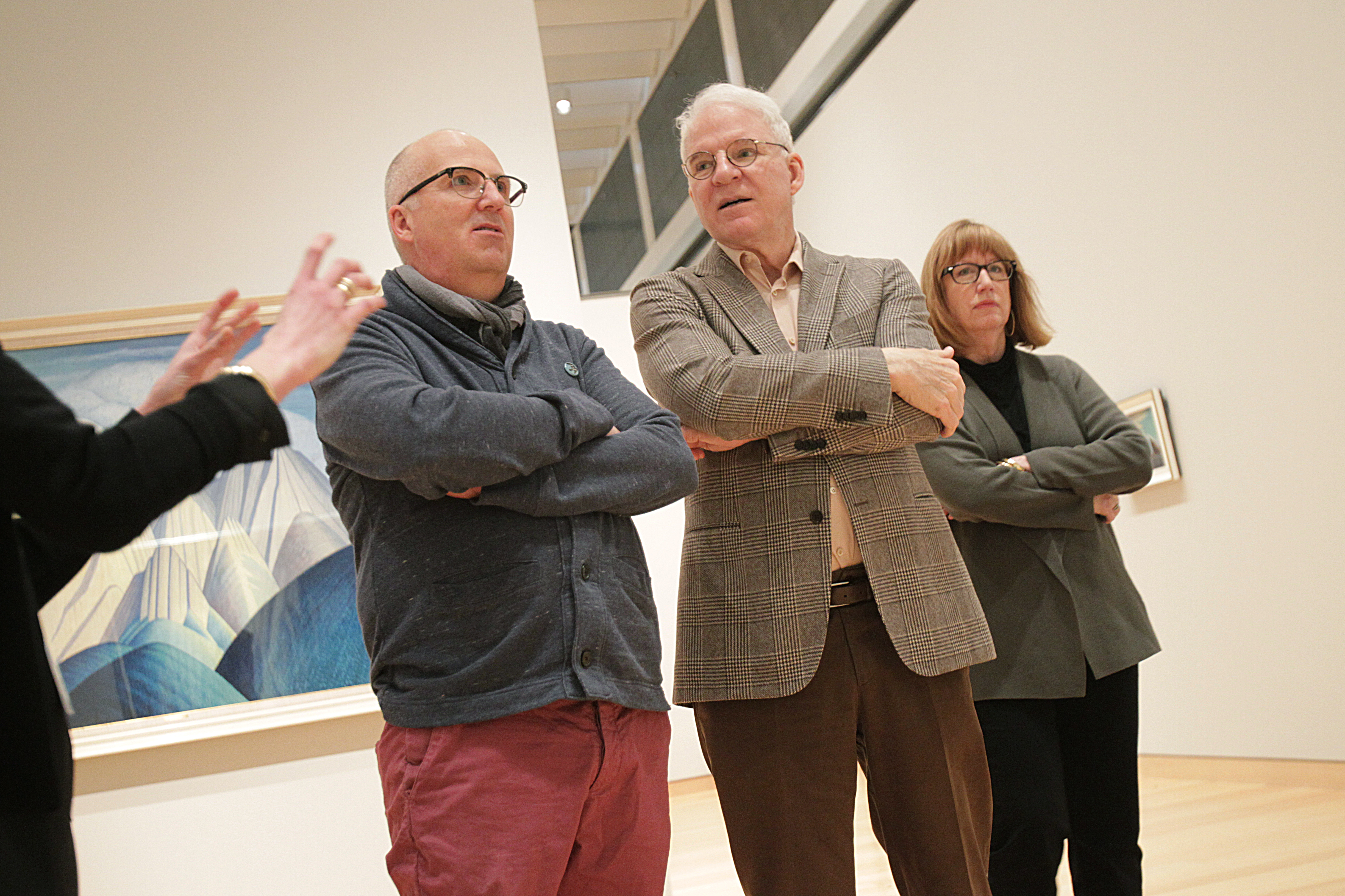 From left: Andrew Hunter of the Art Gallery of Ontario, Martin, and Cynthia Burlingham of the Hammer Museum.