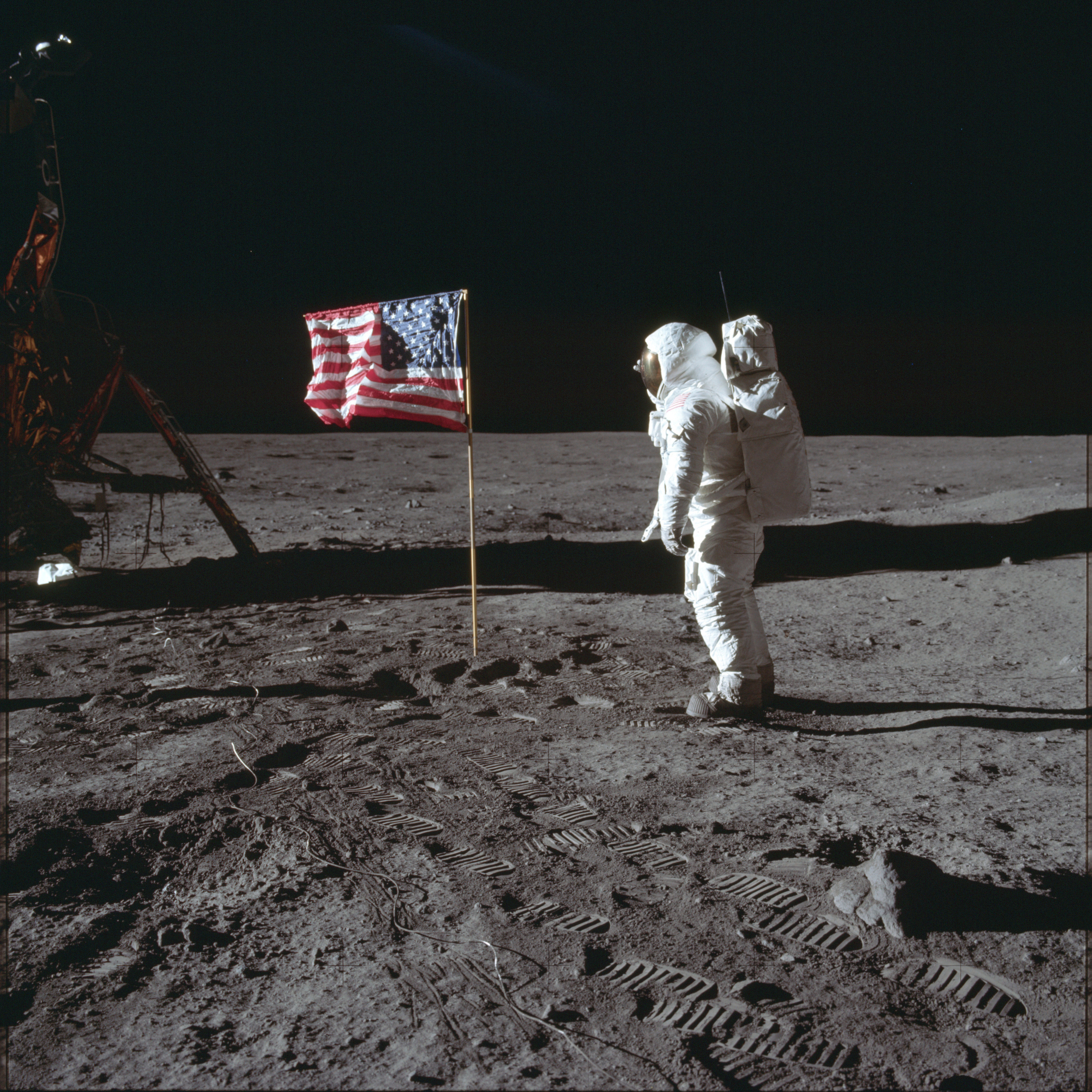 Apollo 11 astronaut Buzz Aldrin walked on the moon on July 20, 1969.