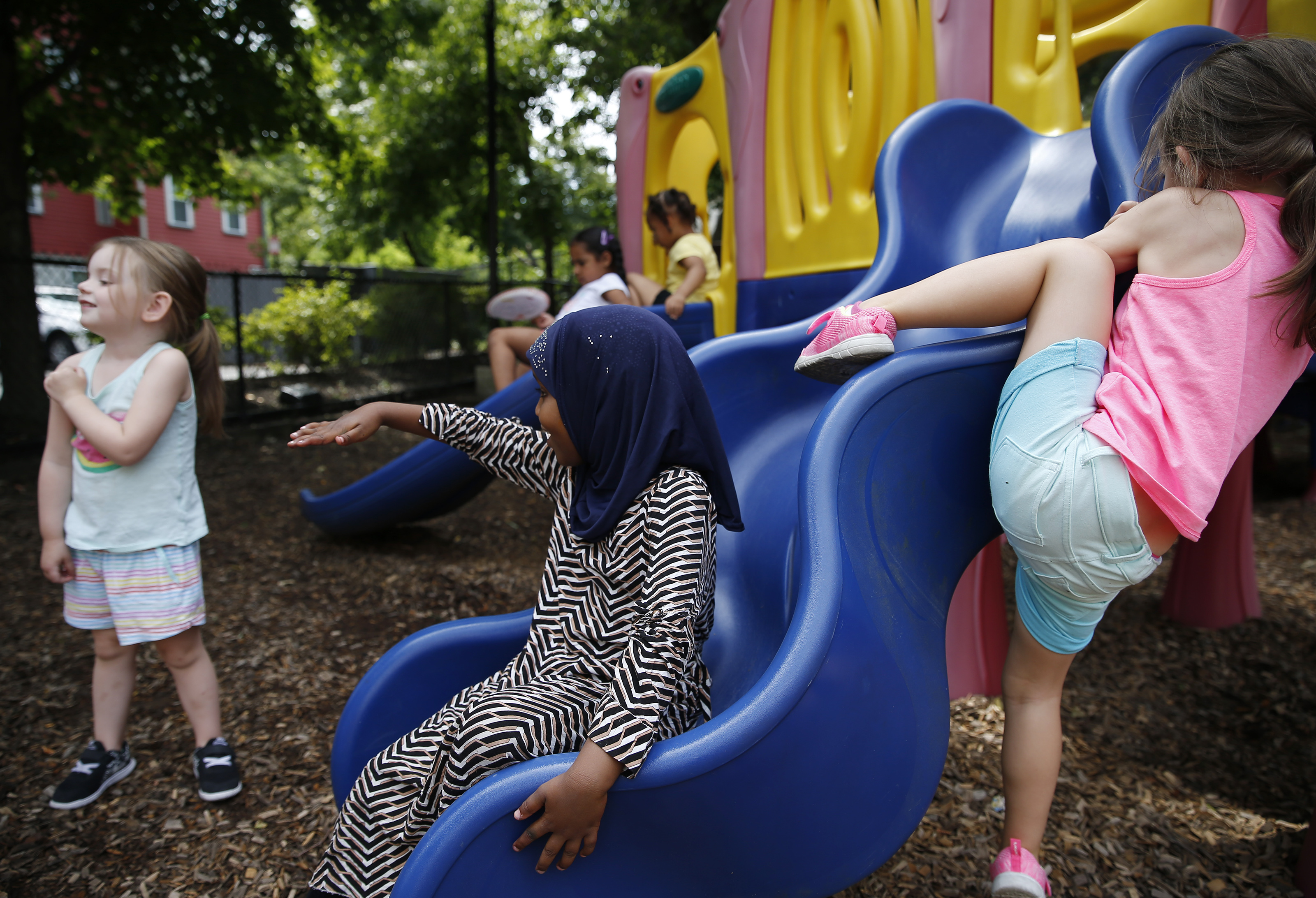 Students played at recess during a summer educational program at Horizons for Homeless Children.