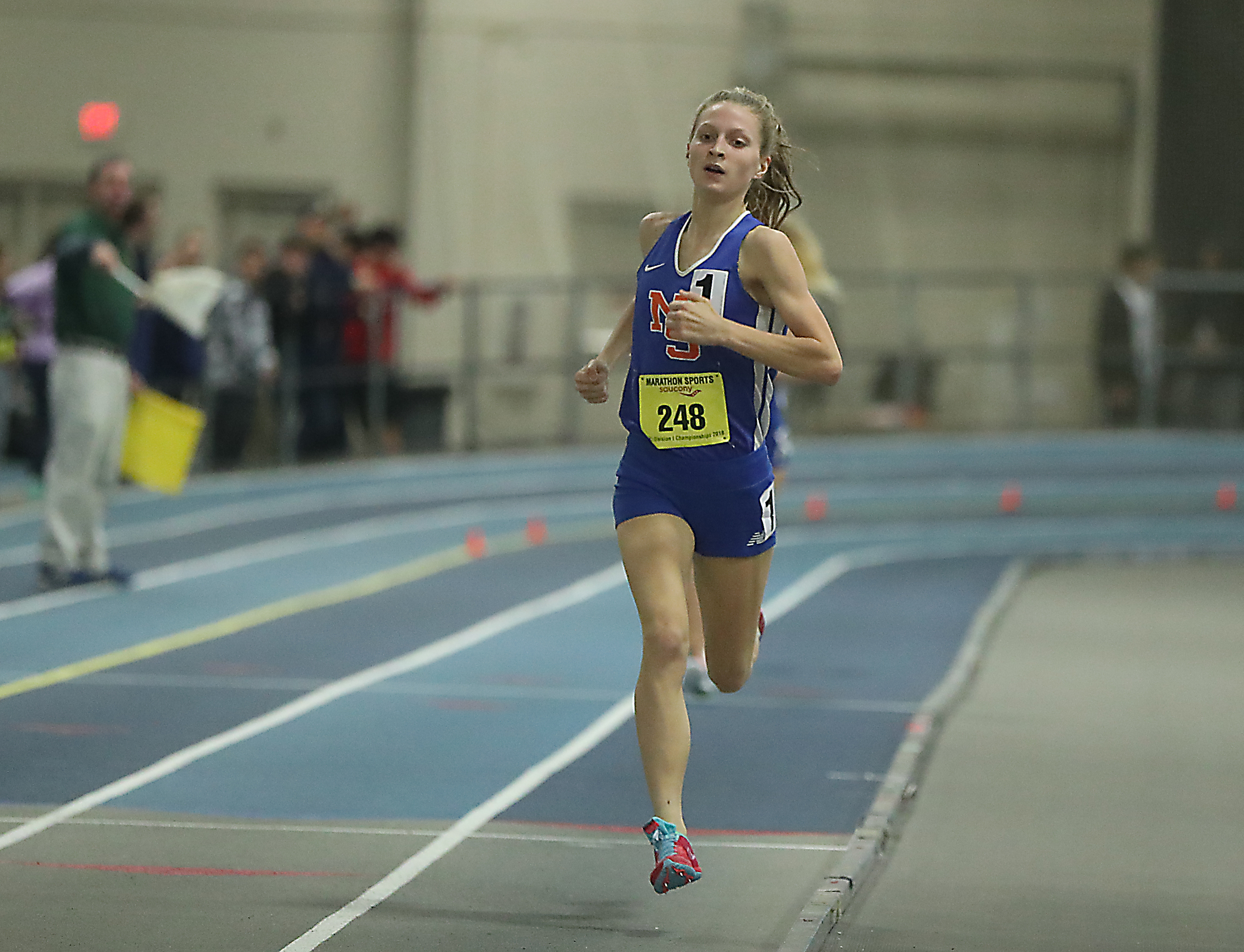 Lucy Jenks nosed out the Stanford-bound Grace Connolly, 4:52.60 to 4:53.31, in the All-State mile.