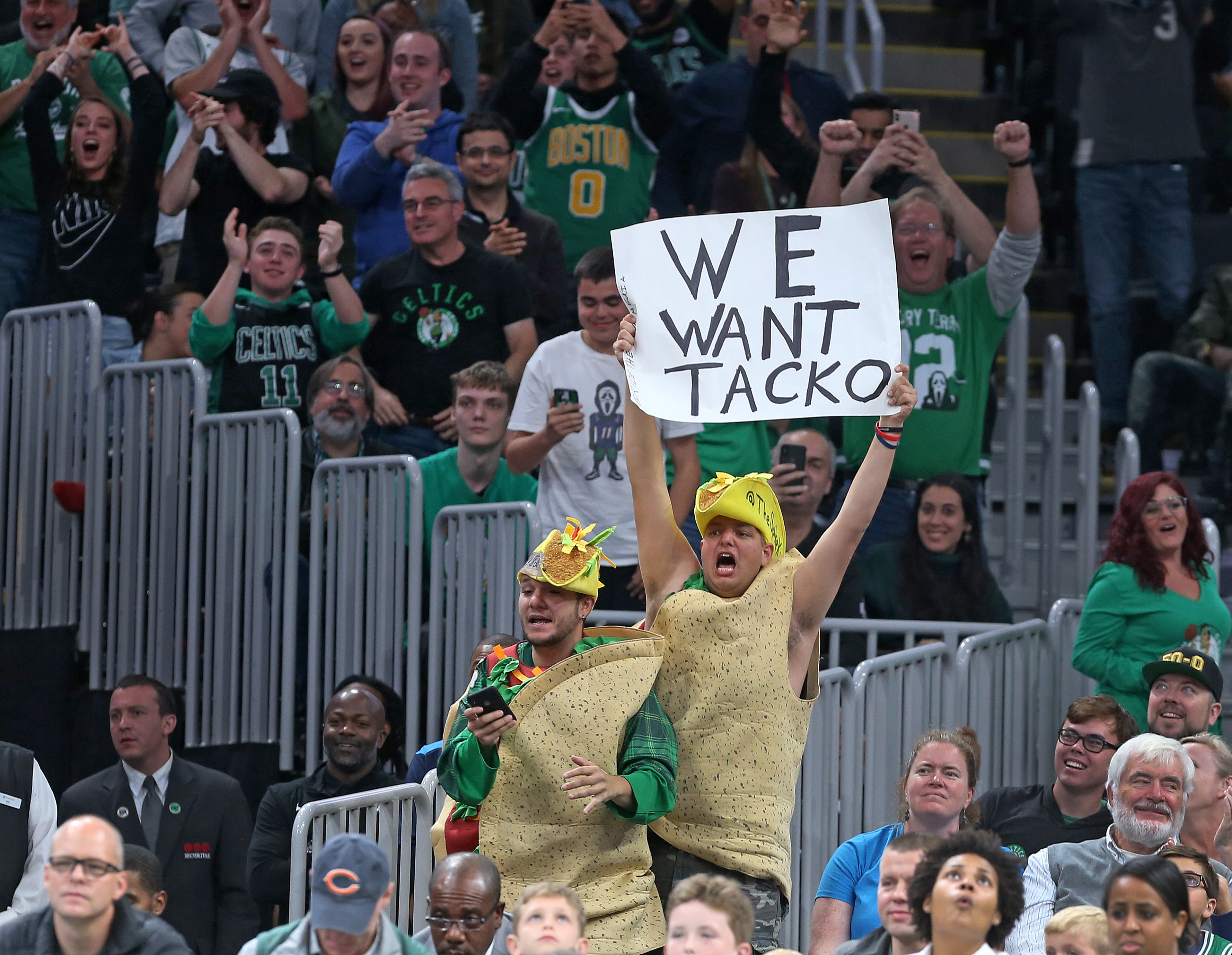 The TD Garden crowd had been chanting for Celtics rookie Tacko Fall to enter the game all night.