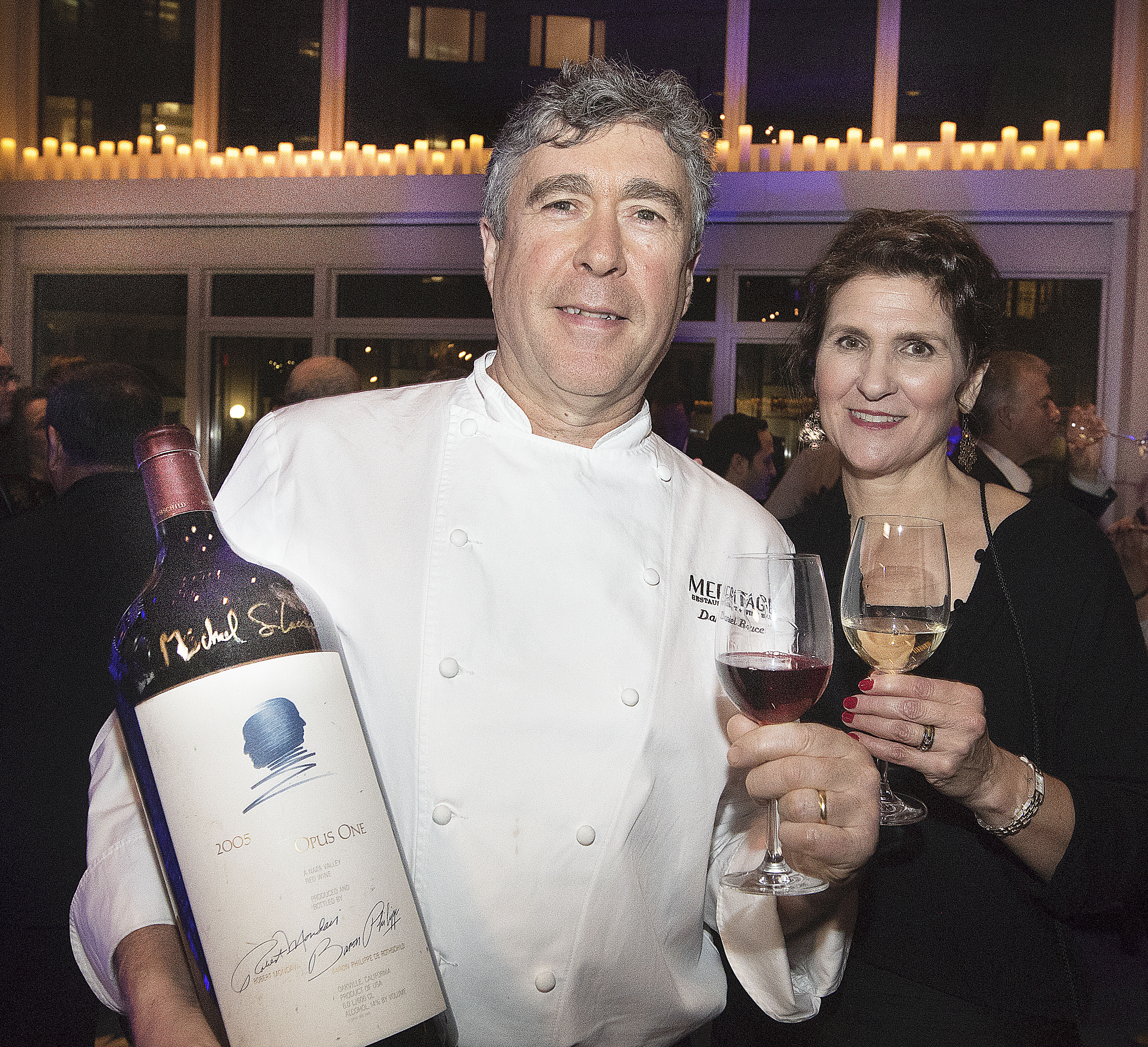 Chef Daniel Bruce and his wife, Julianna, at the opening reception.
