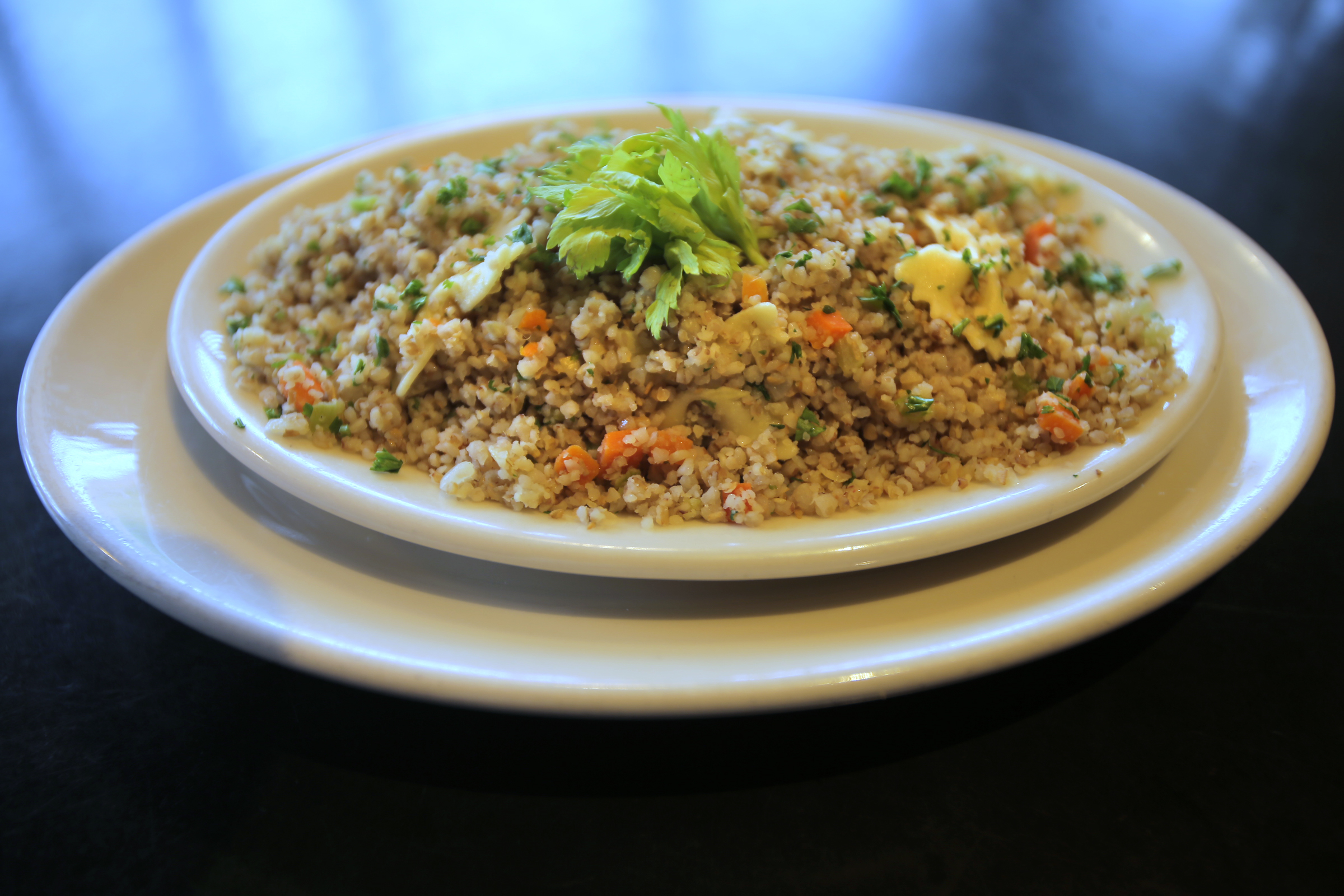 Zaftigs Delicatessen’s kasha varnishkes. “We call it bows and groats,” says Rubylee.