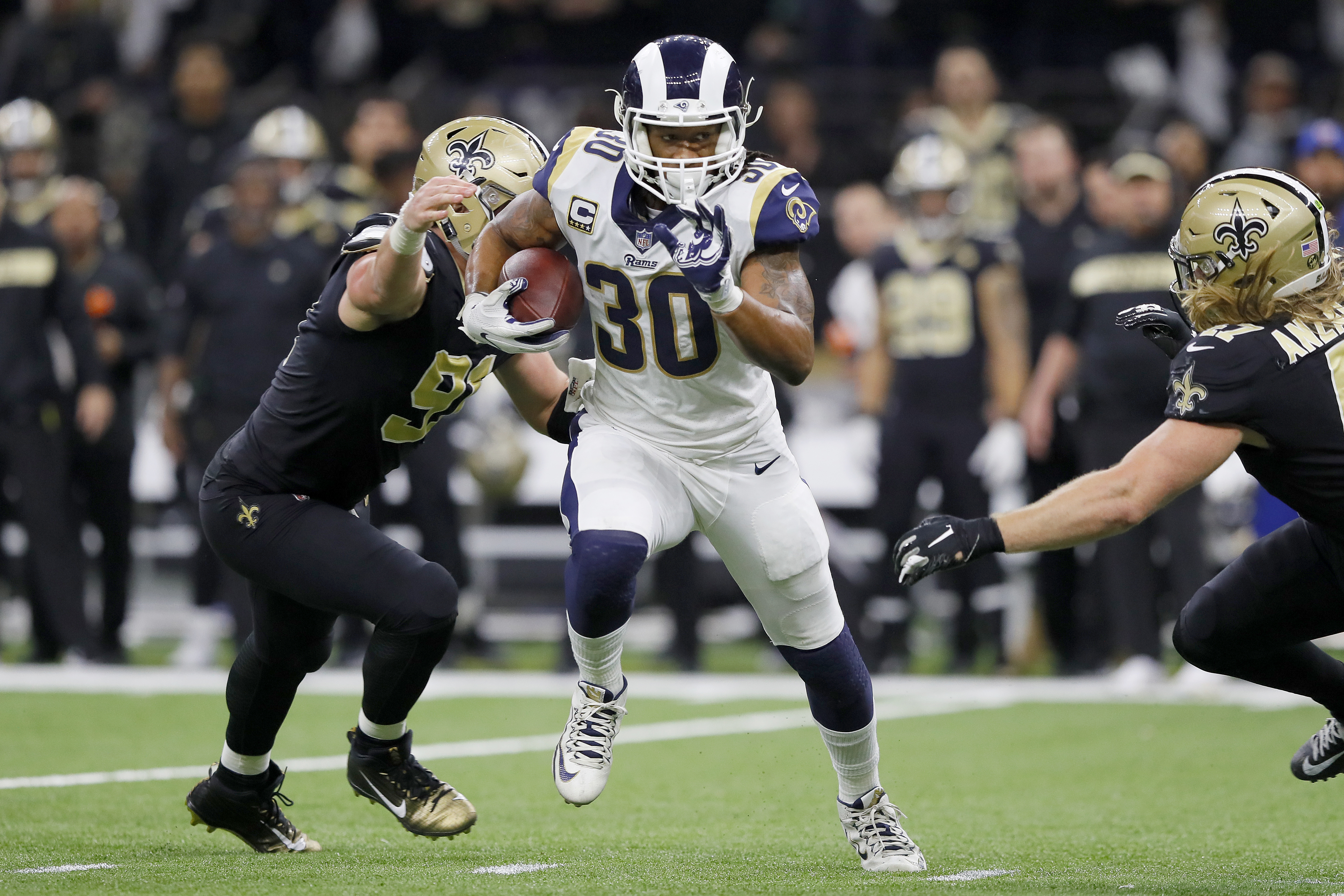 Todd Gurley rushed for just 10 yards on four carries in the NFC Championship Game.