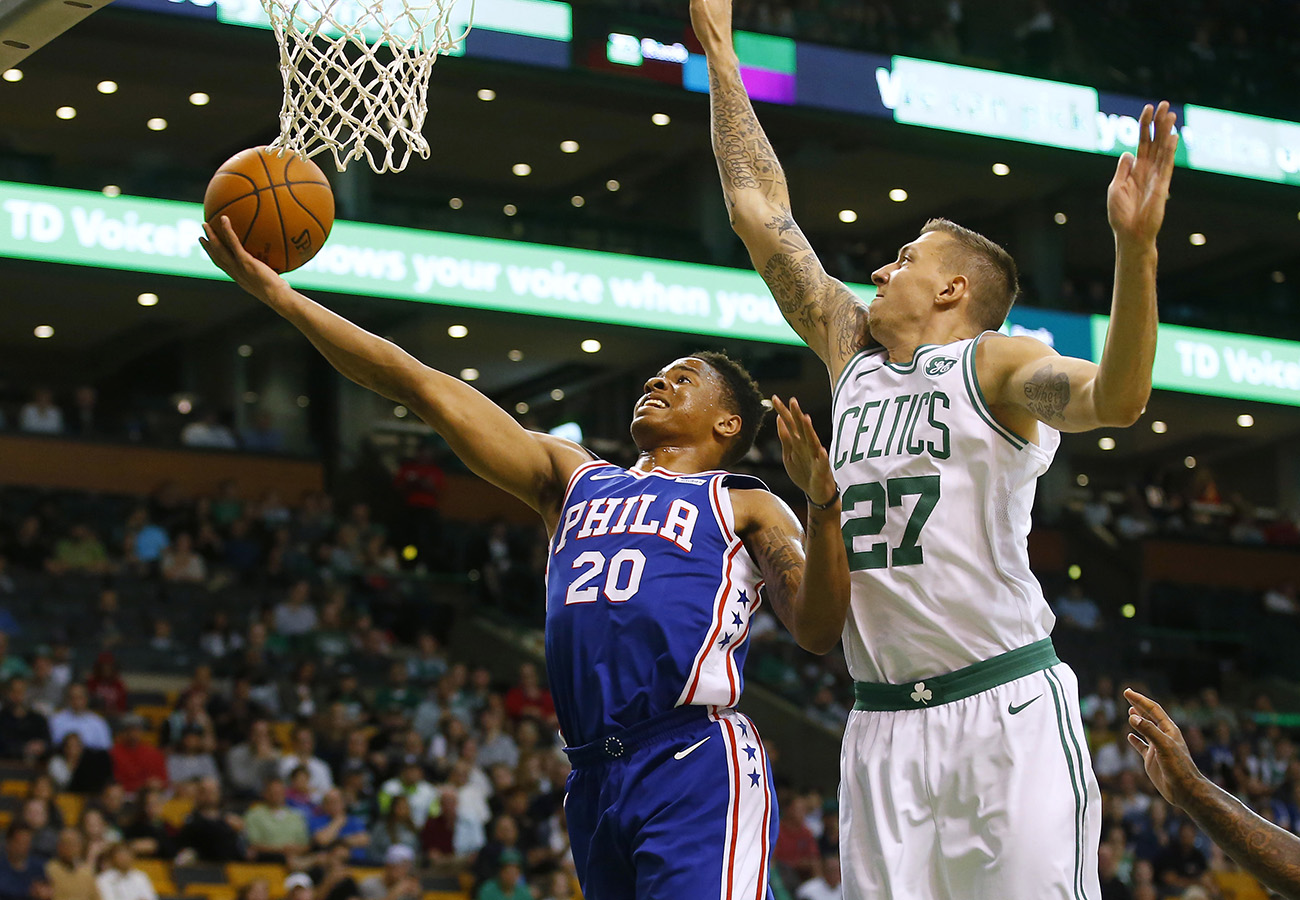 Markelle Fultz (left) was the top pick in the draft this year.