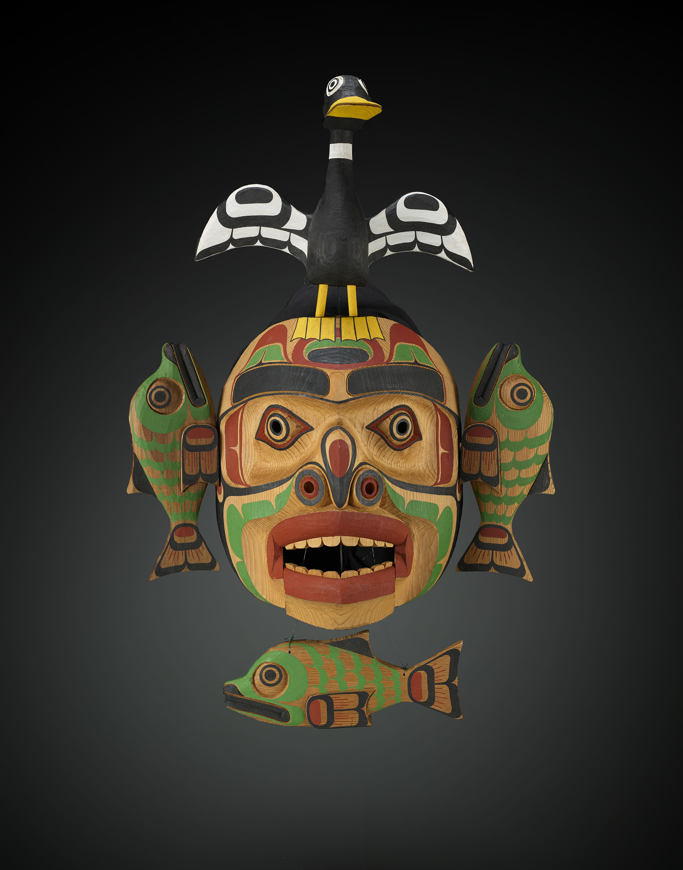Richard Hunt's "Sea Monster Mask," on loan from Yale's Peabody Museum of Natural History.