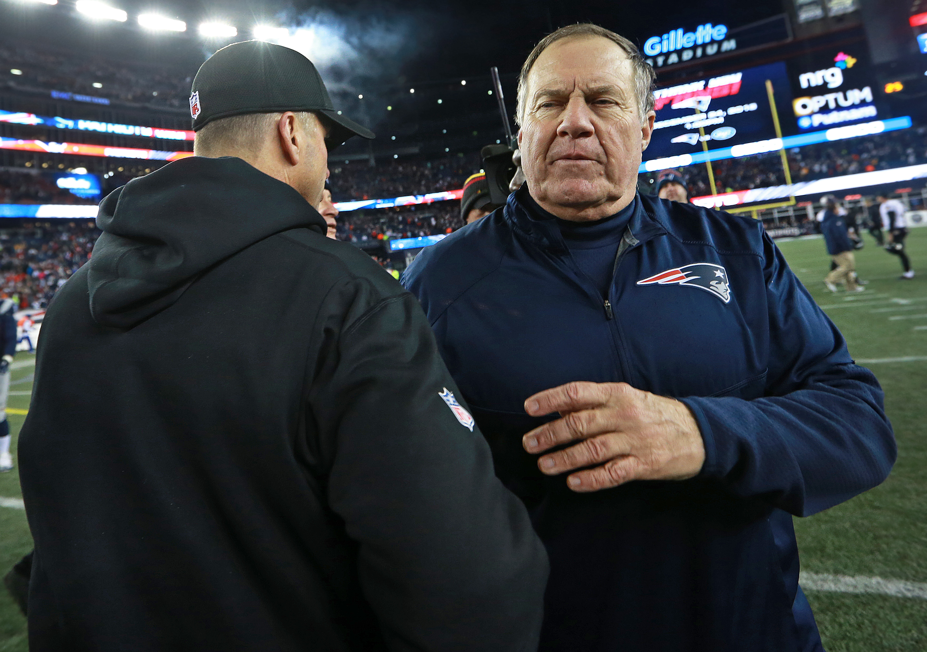 Bill Belichick and the Patriots are now atop the AFC standings.