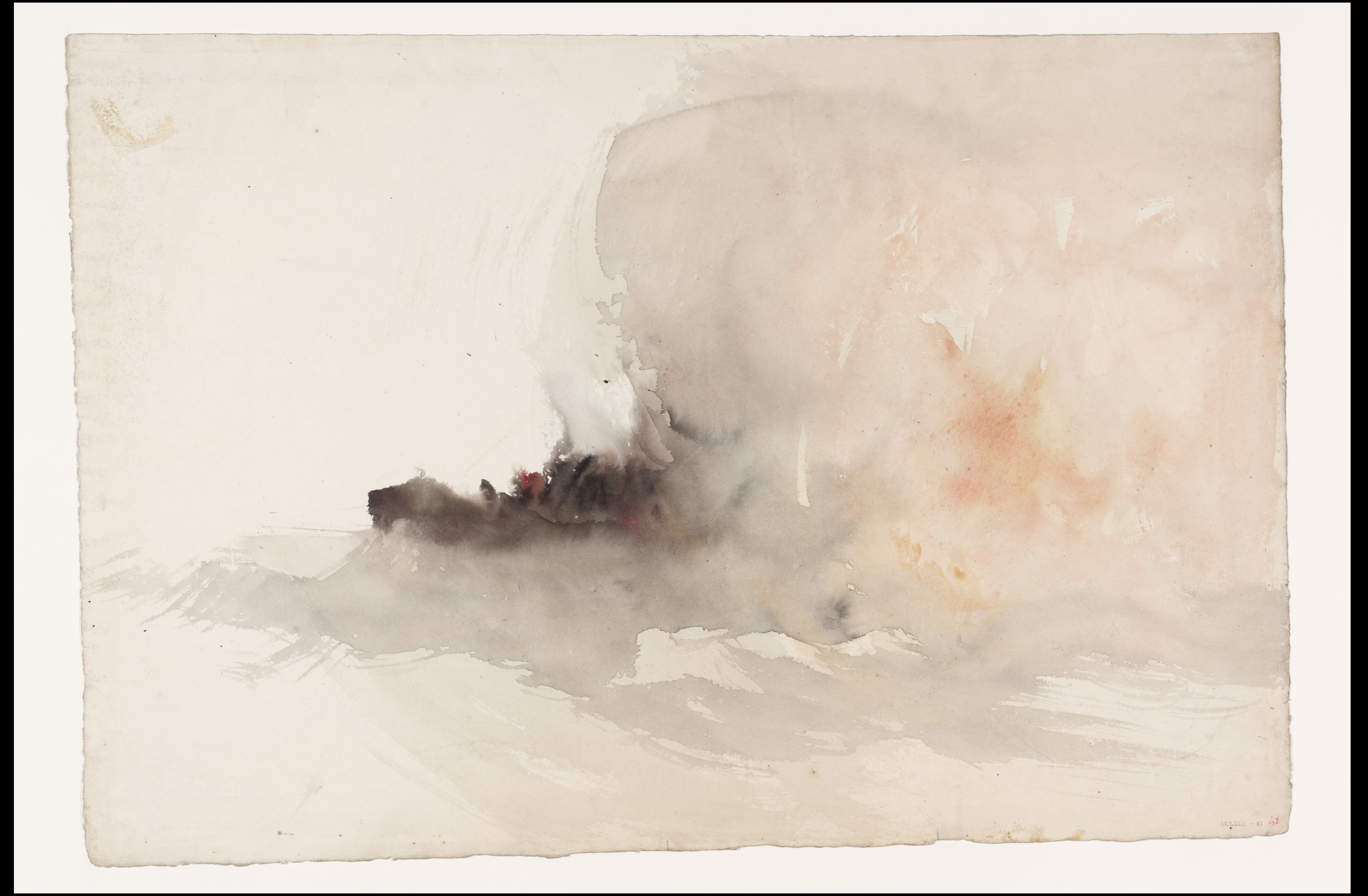 Turner's "A Wreck, Possibly Related to ‘Longships Lighthouse, Land’s End,’" painted in 1834.
