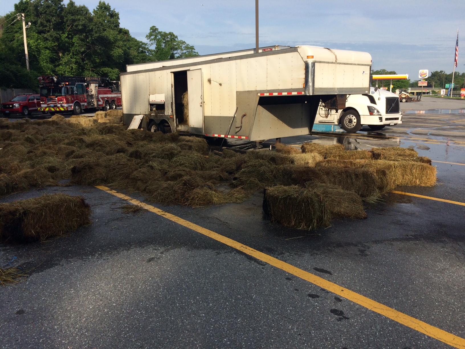 Hundreds of bales of hay catch fire in Beverly The Boston Globe