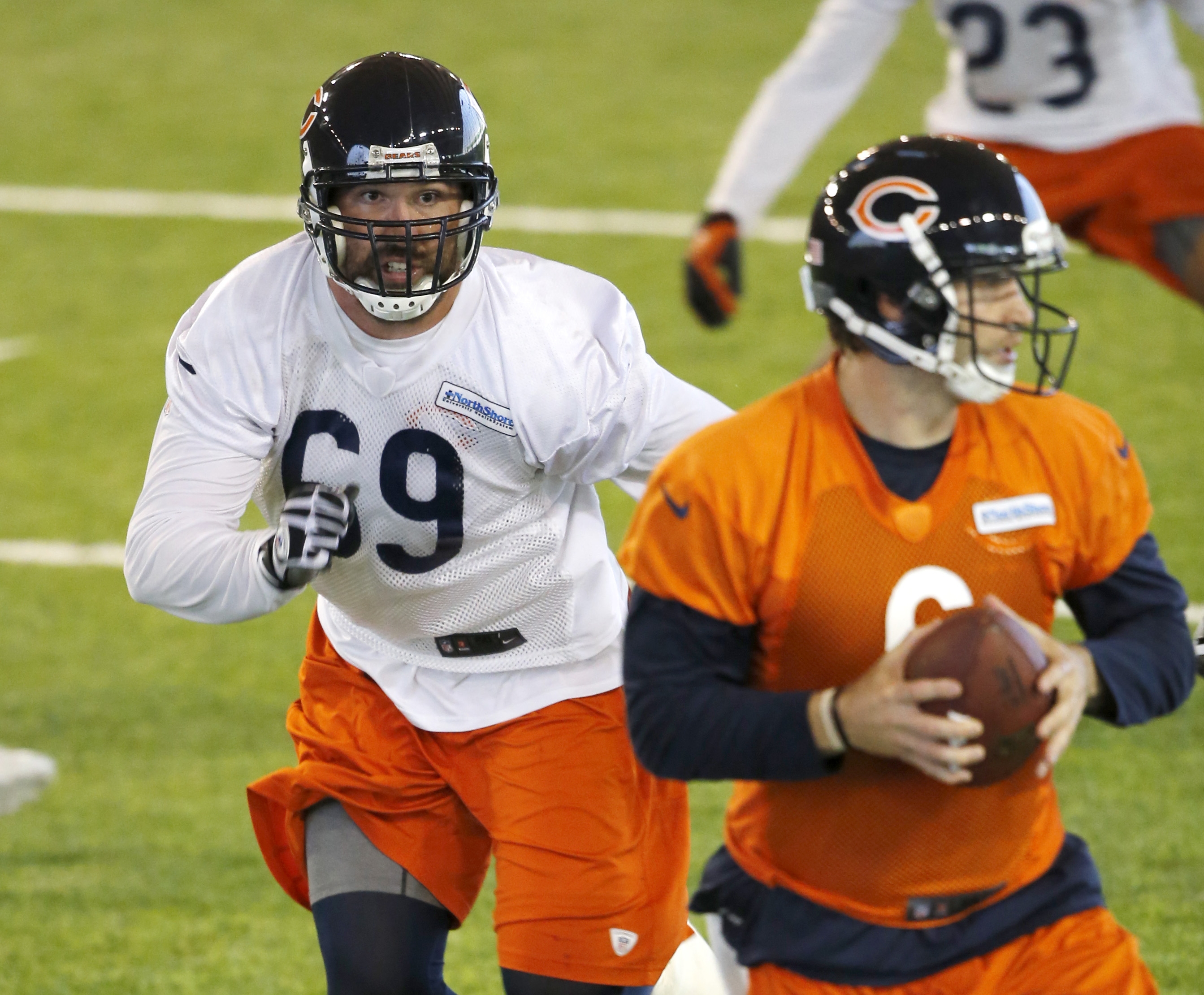 The Bears are counting on new faces like Jared Allen, left, to bring new life to their defense.