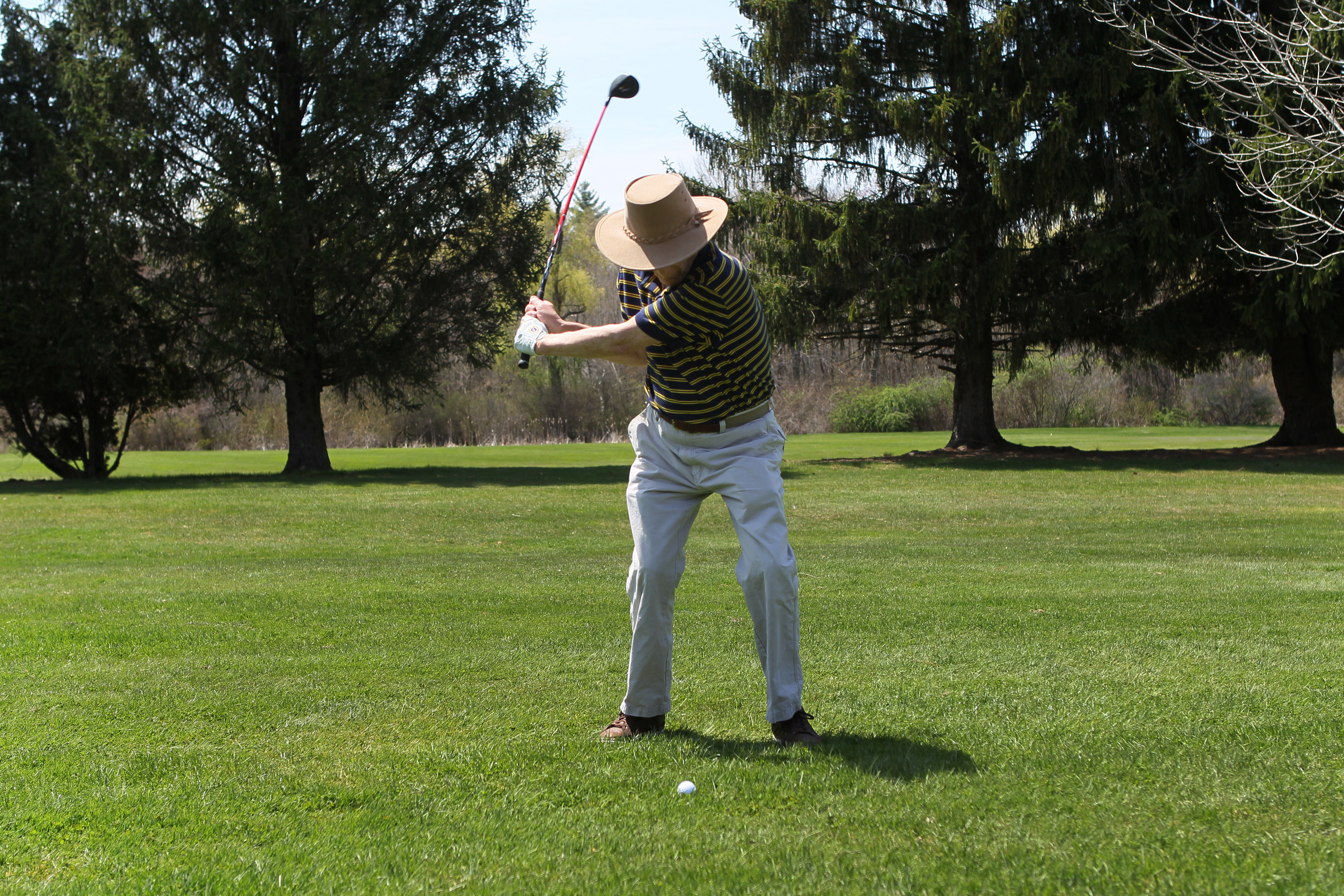 White on the course.