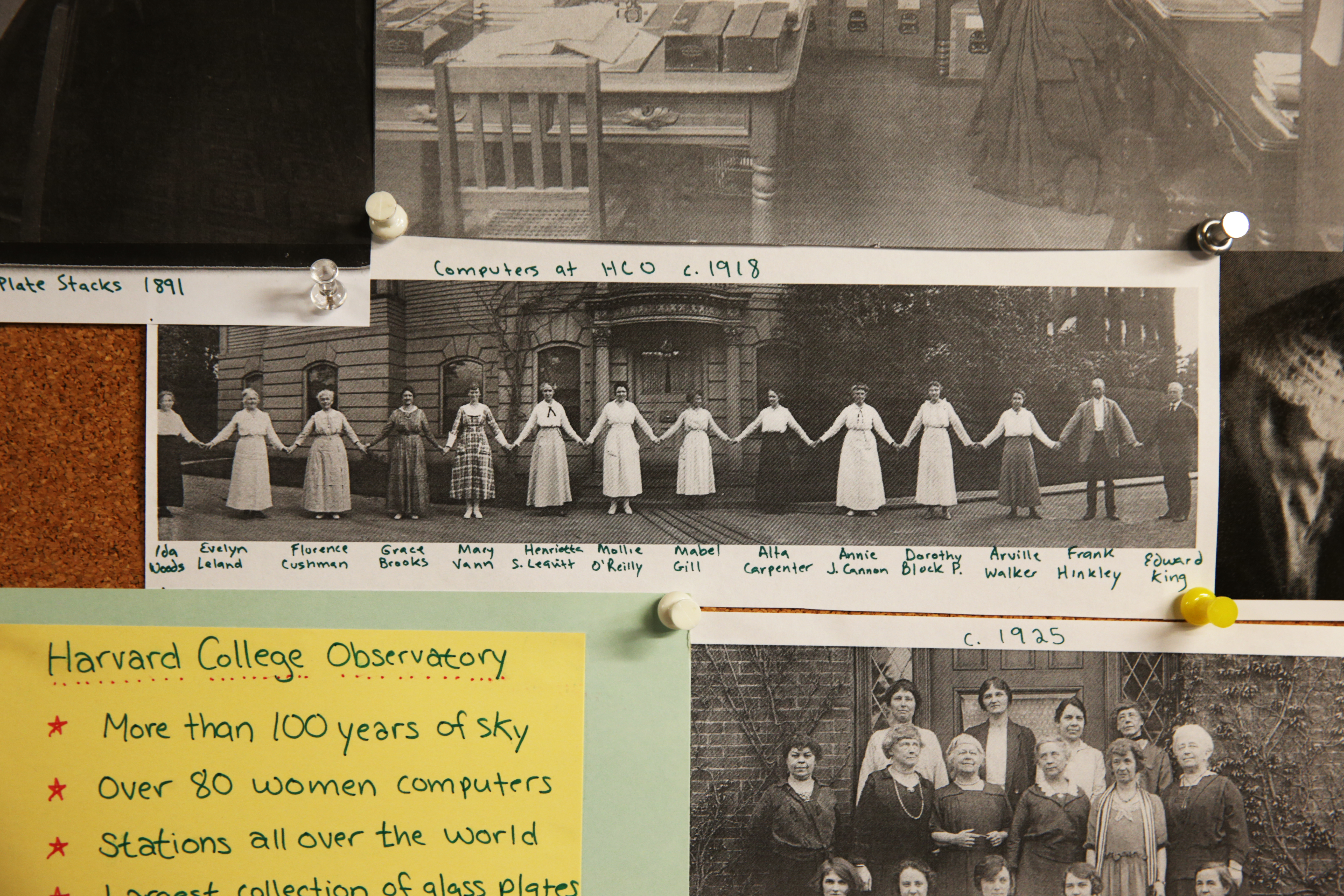 Photos of women computers at Harvard Smithsonian Center for Astrophysics.