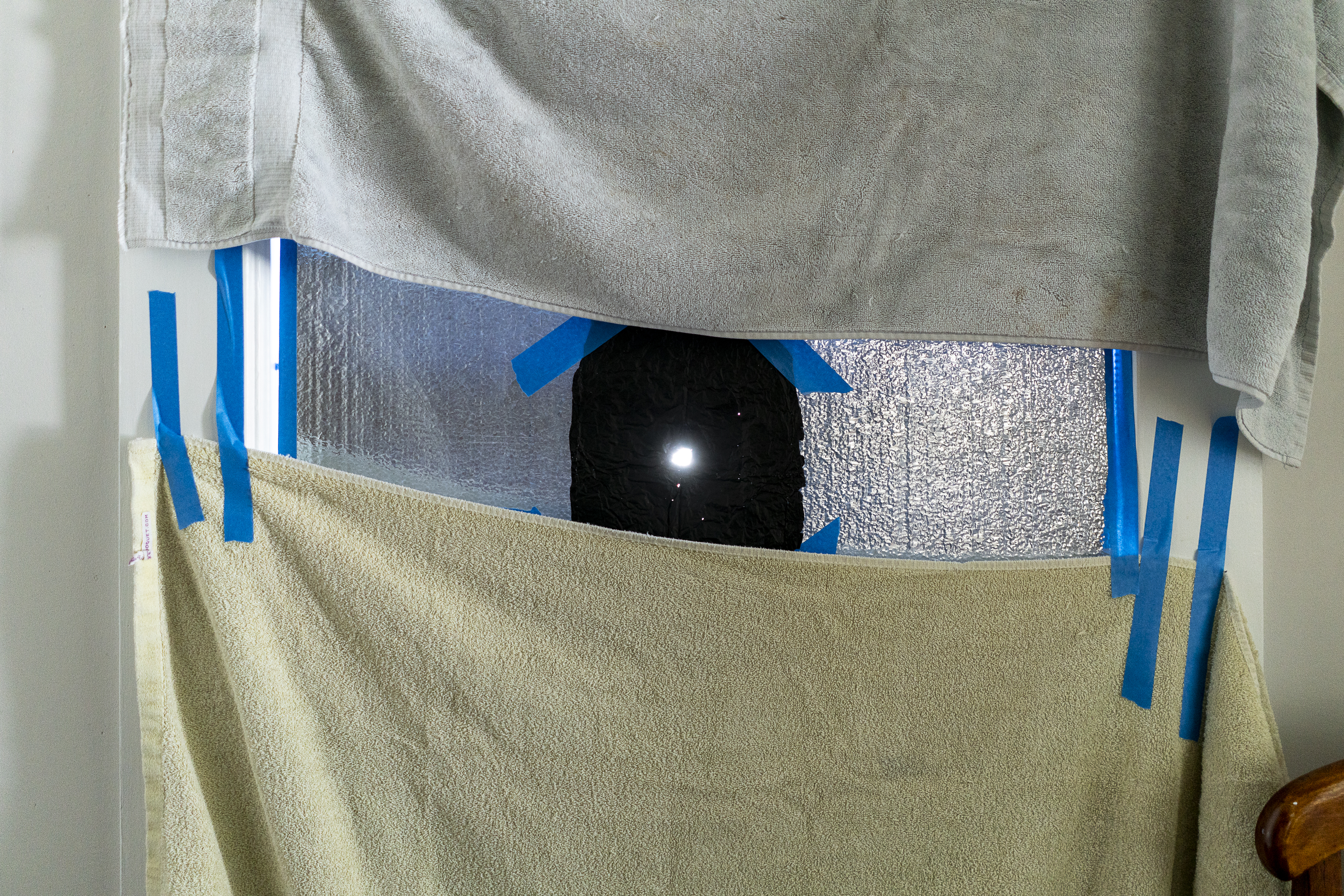William Van Beckum, who teaches photography at Wellesley College, made a camera obscura in his home as a demo for his students.