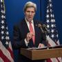 Secretary of State John Kerry spoke in Jerusalem.