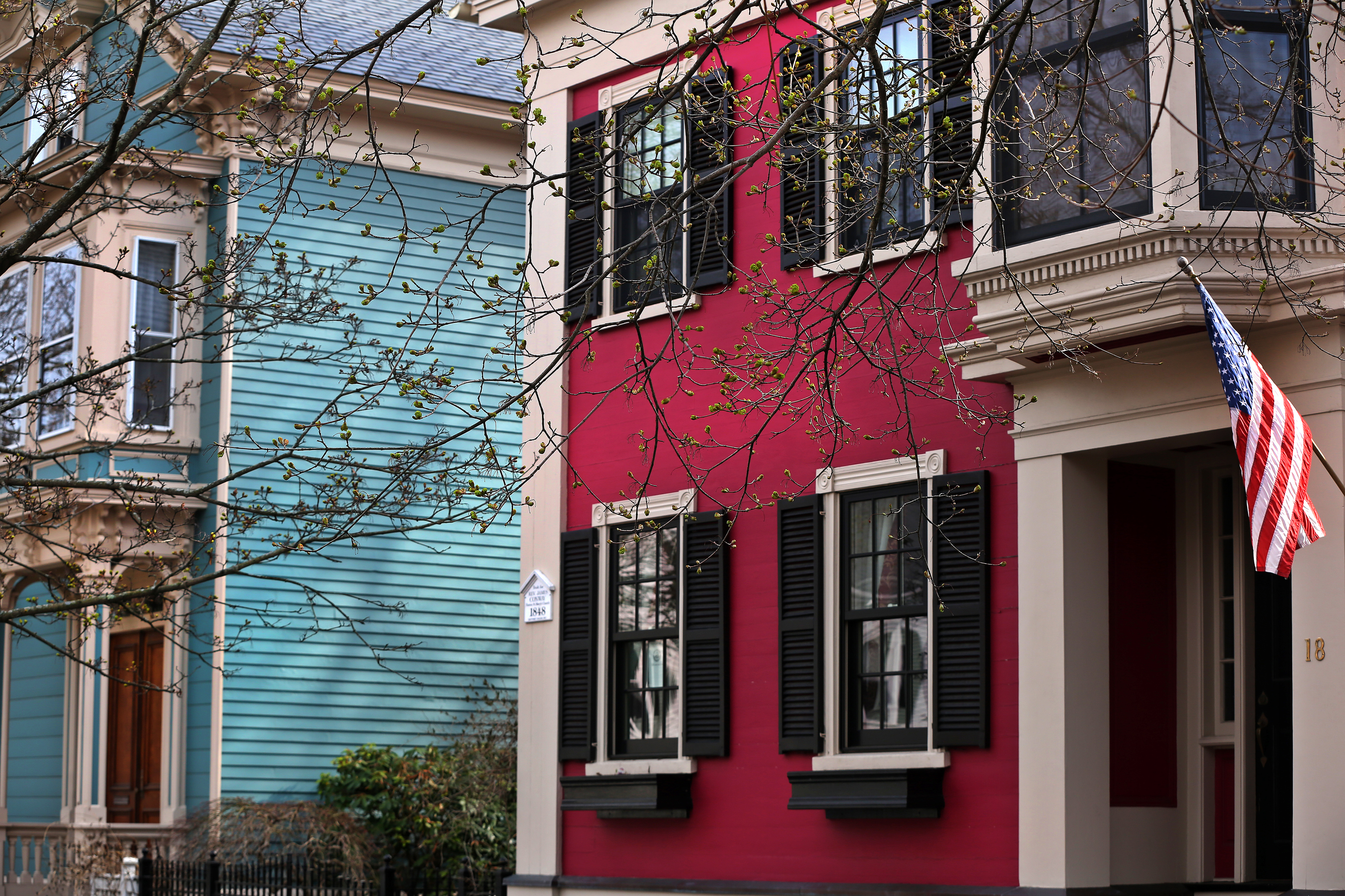 Pictured, stately homes — and reminders of their creators — can be found throughout the city. Above, the Peabody Essex Museum showcases maritime art and more.