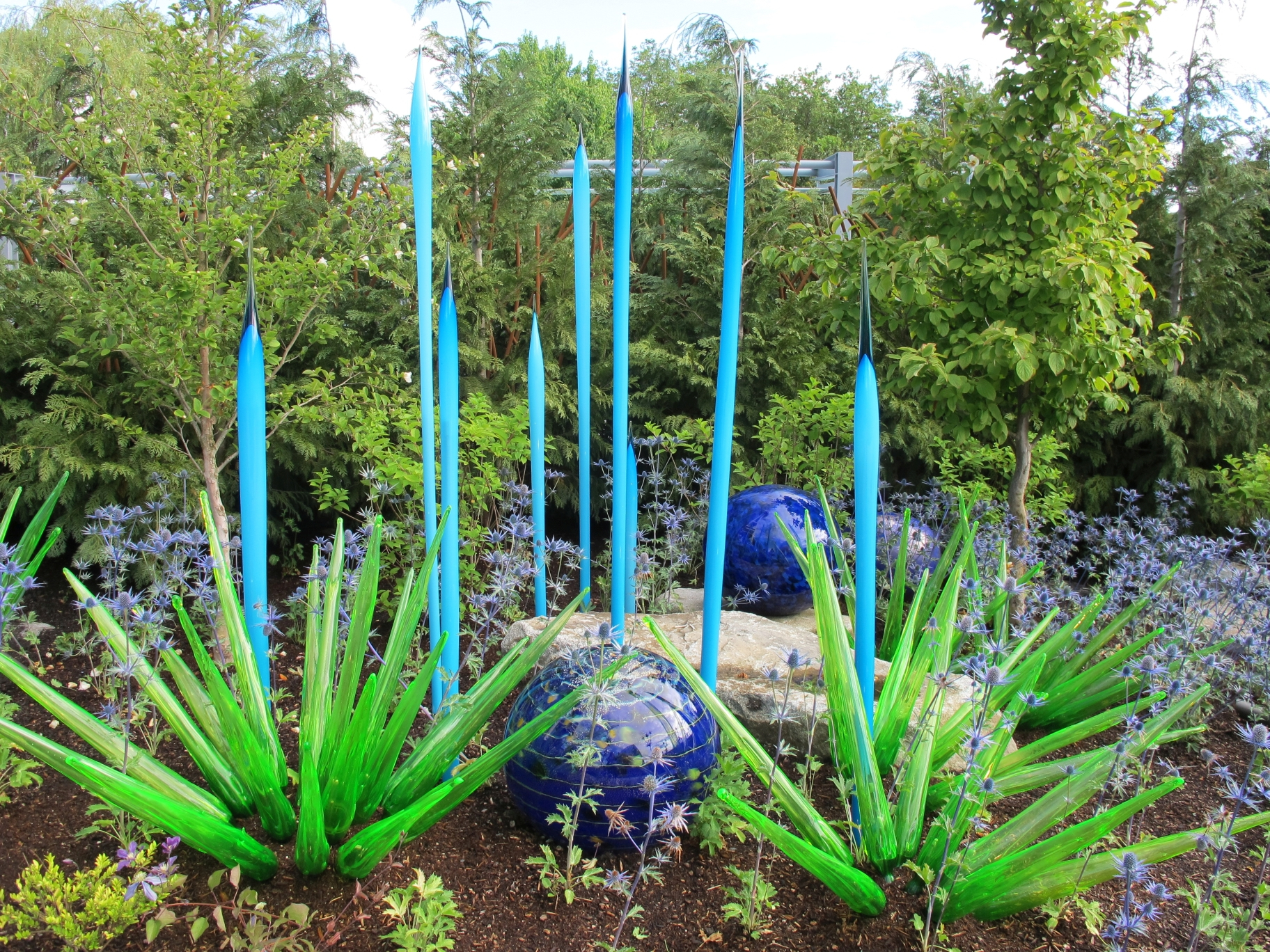 Part of the garden at Chihuly Garden and Glass.