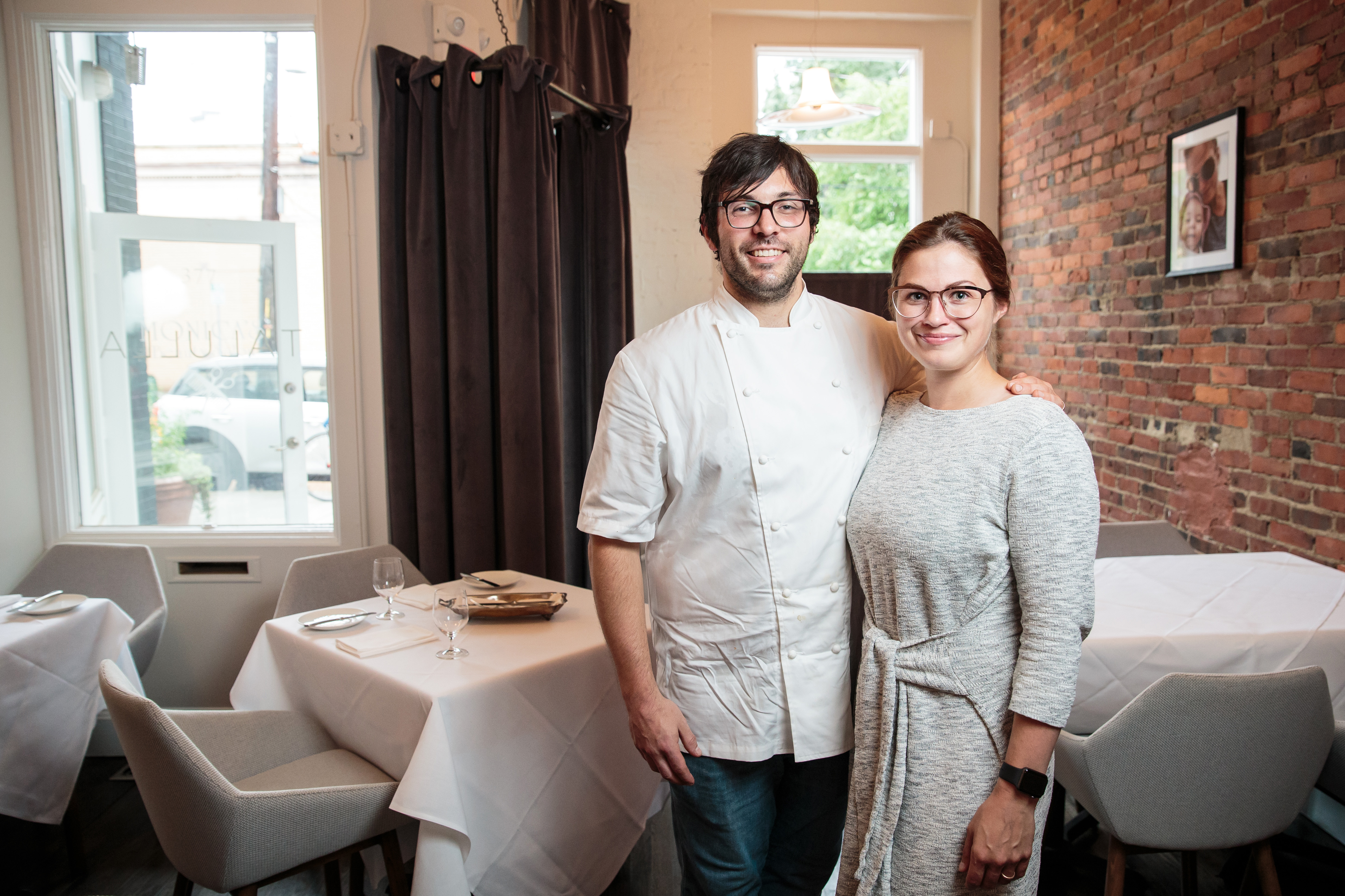 Co-owners Conor Dennehy and Danielle Ayer at Talulla in Cambridge.