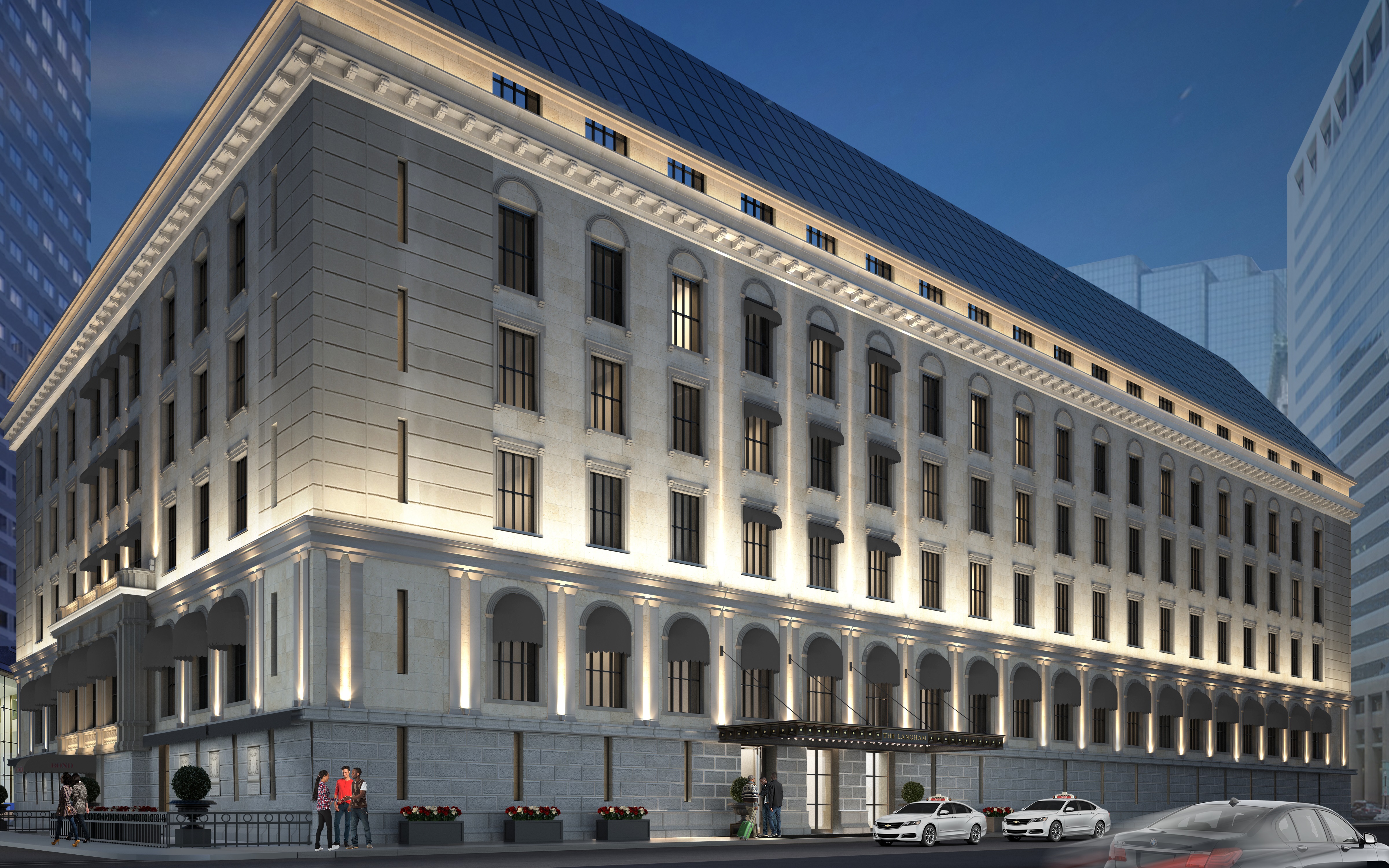 The exterior of the Langham Boston. The hotel is currently under renovation and will reopen in summer 2020.