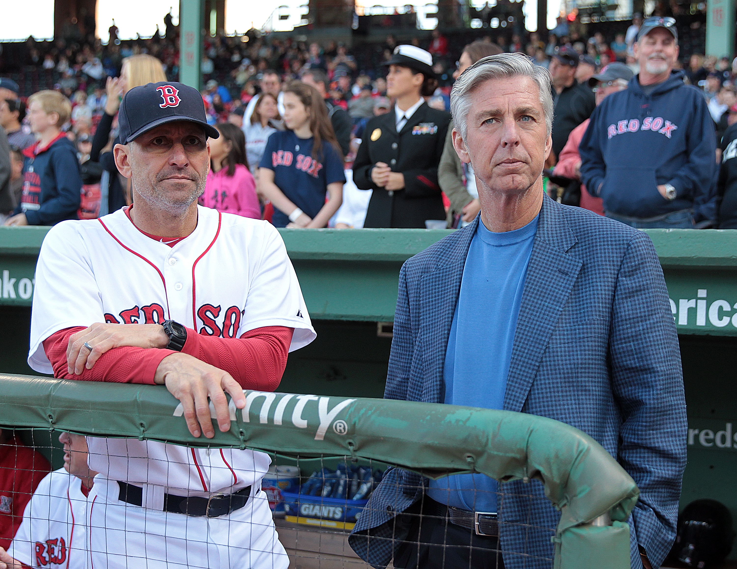 Torey Lovullo (left) and Dave Dombrowski.