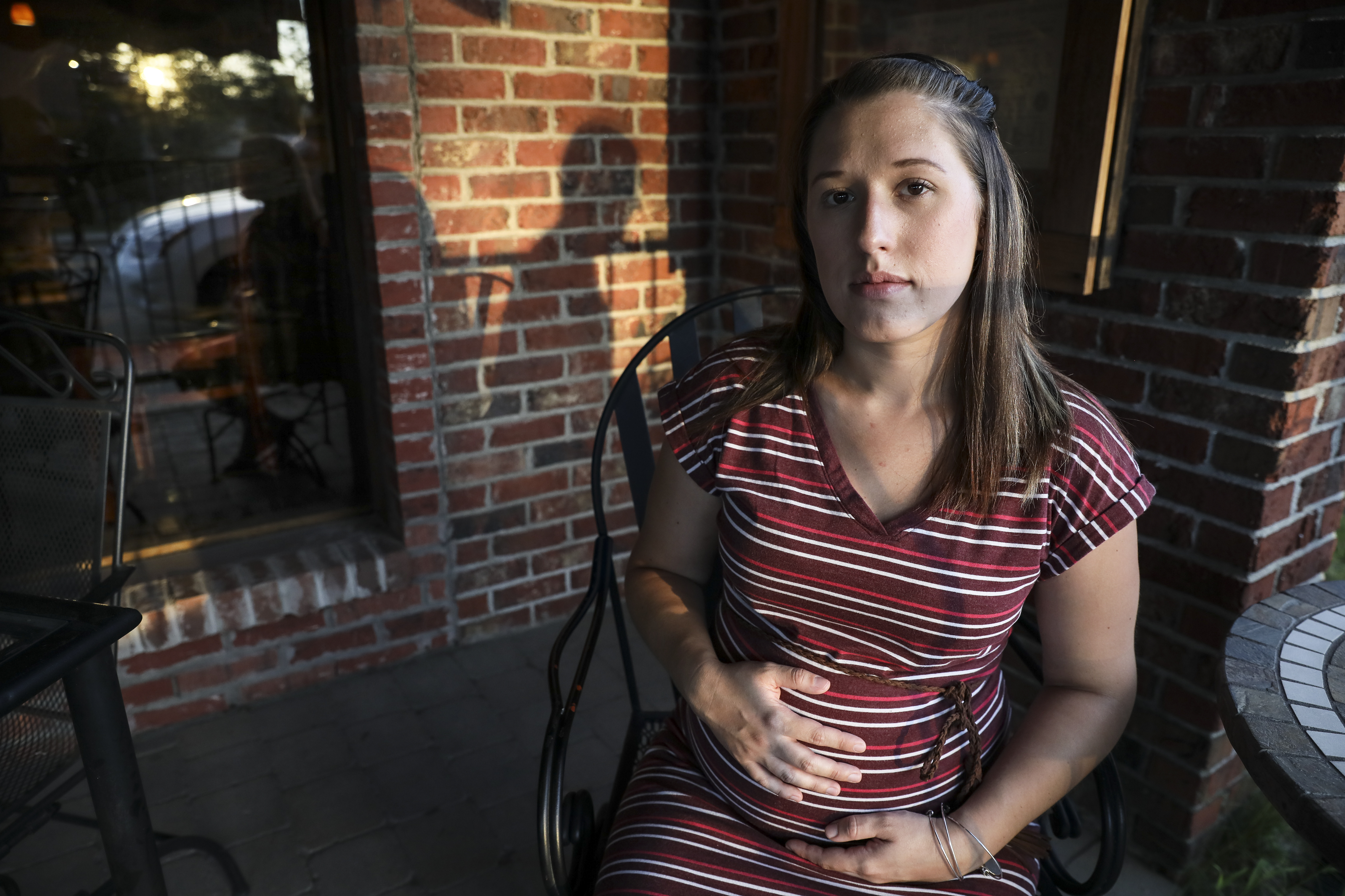 Lindsey Miller, who is pregnant with her second child, attended group meetings at Dartmouth-Hitchcock Medical Center.
