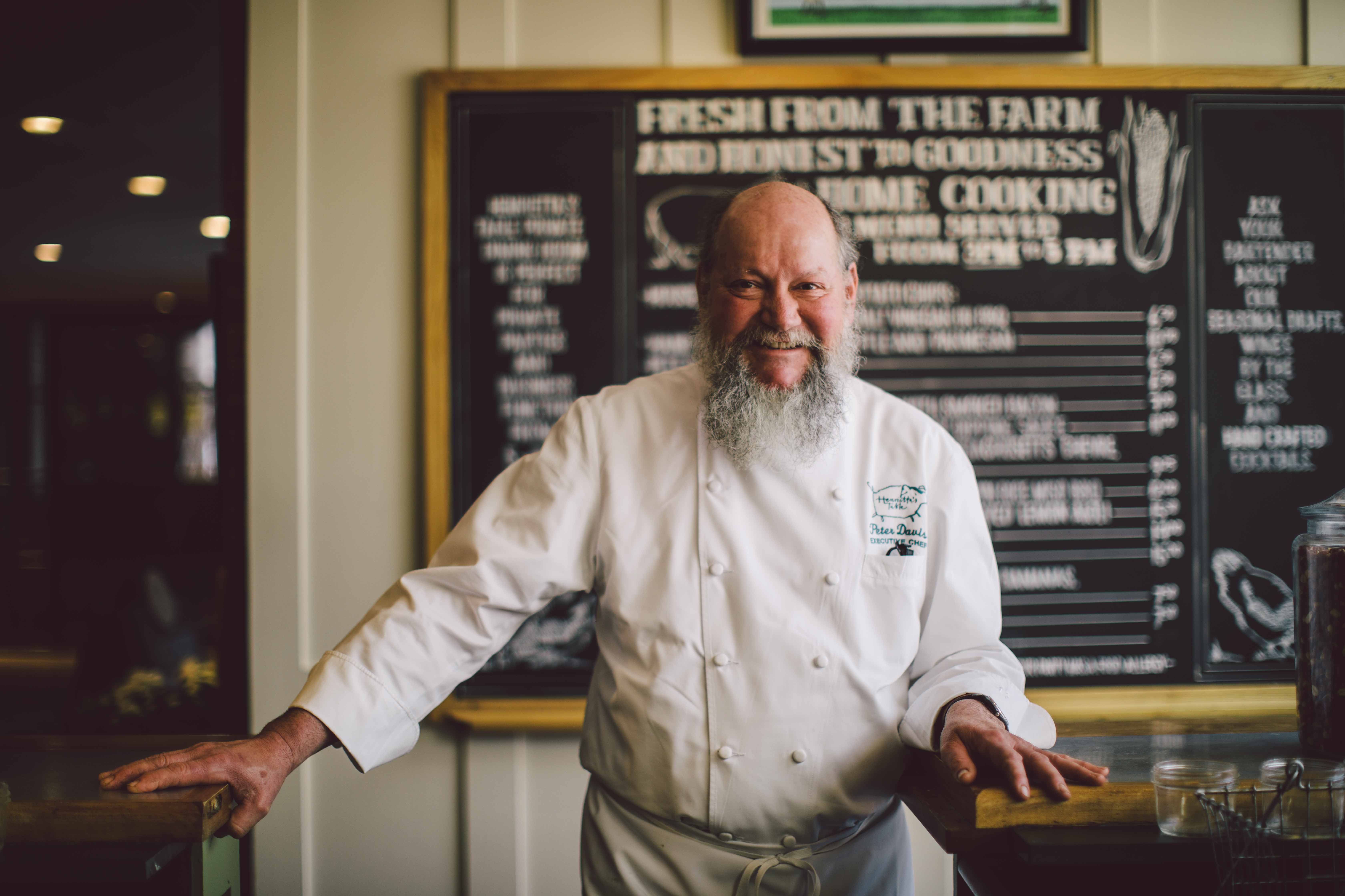 Chef Peter Davis at Henrietta’s Table in the Charles Hotel.
