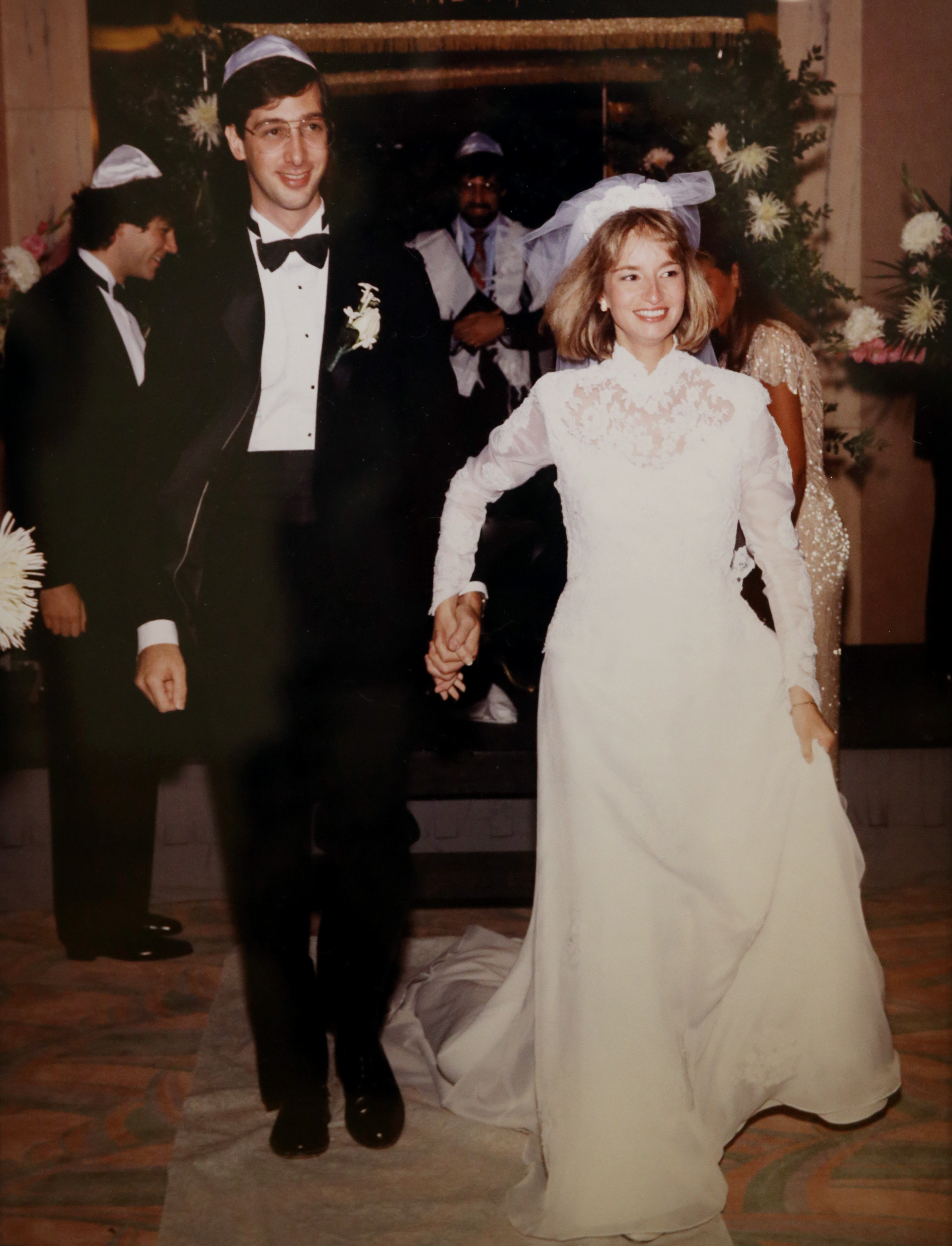 A wedding photo of Jack and Audrey Orenstein.